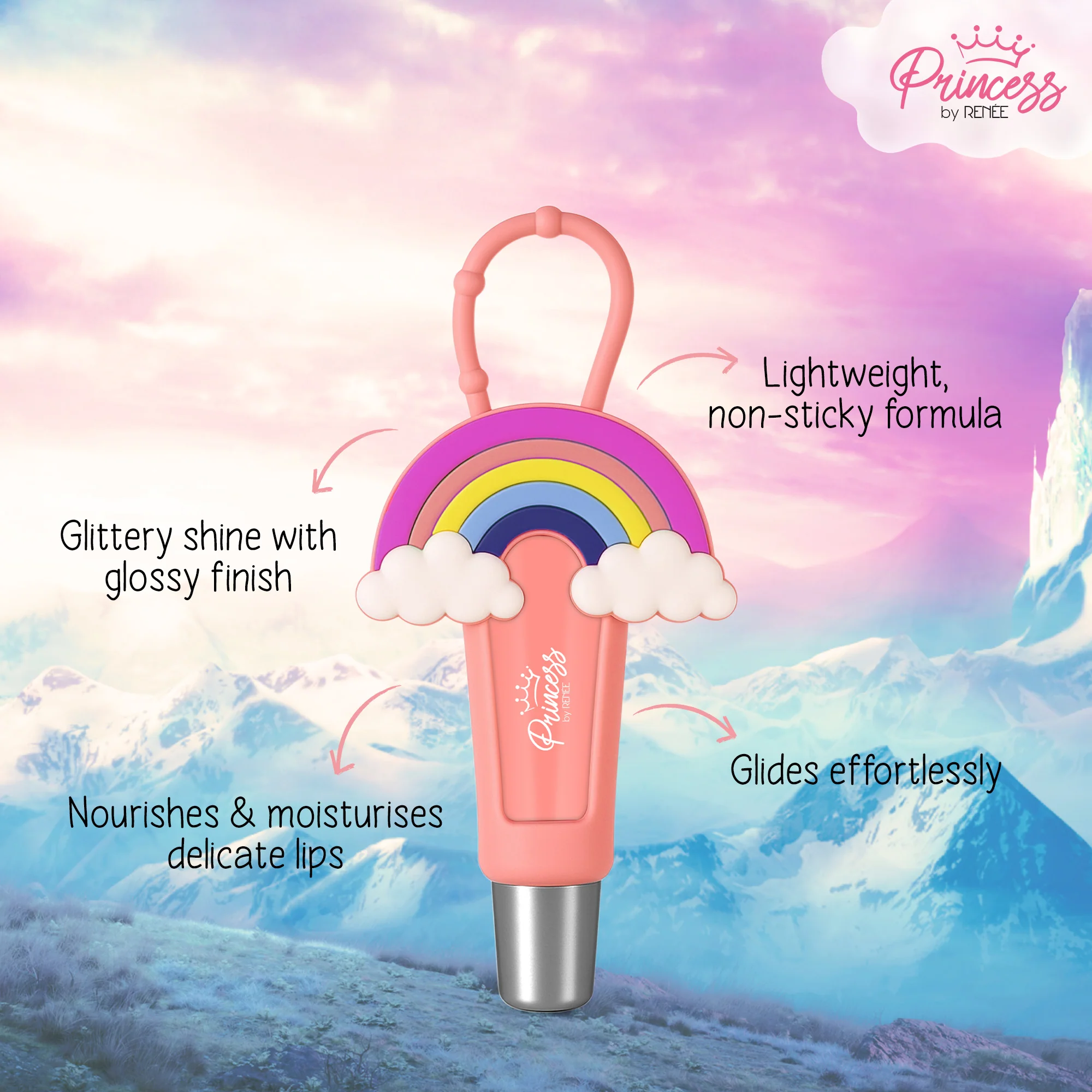 Cloudshine Lip Gloss & Disney Frozen Elsa Fragrance Mist Combo For Preteens, By Princess By RENEE - Image 6