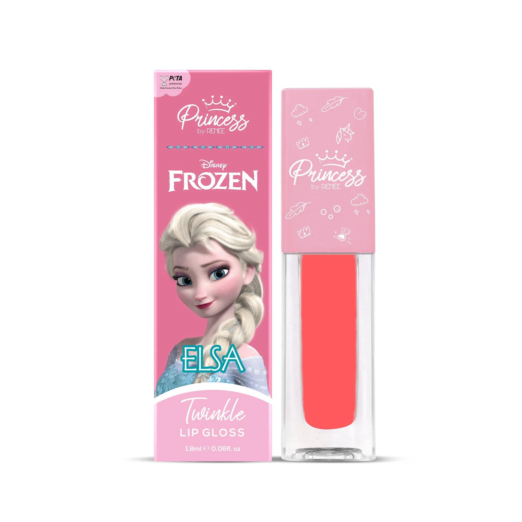 Twinkle Lip Gloss- Disney Frozen Princess By RENEE Pack Of 2, 1.8ml each - Image 3