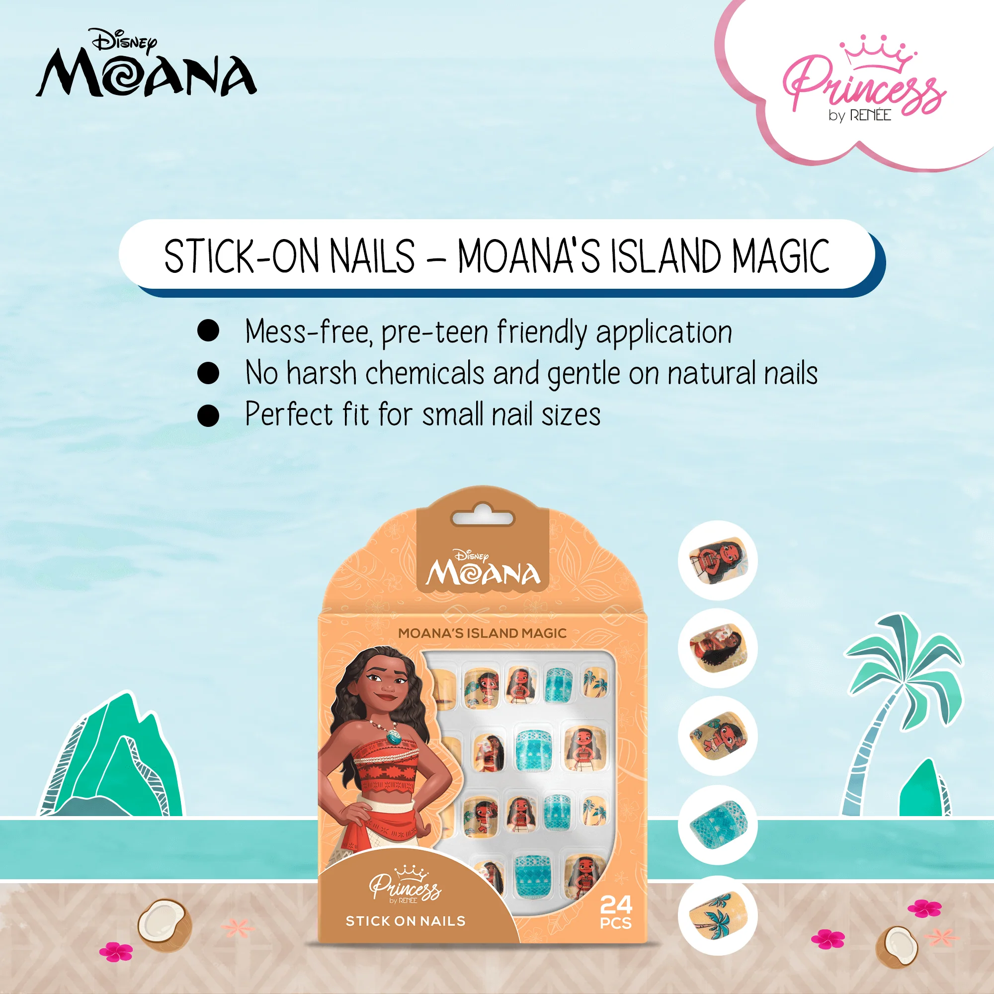 Moana’s Summer Care Paradise Gift Set For Preteens by Princess by RENEE - Image 3