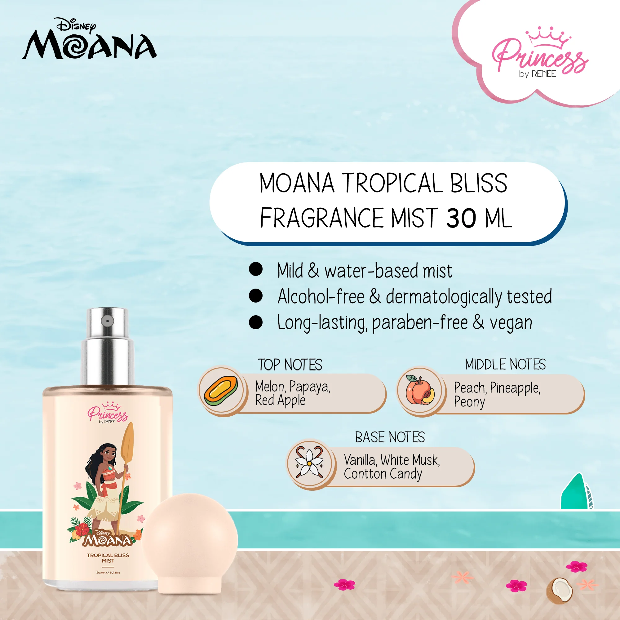 Moana’s Summer Care Paradise Gift Set For Preteens by Princess by RENEE - Image 5
