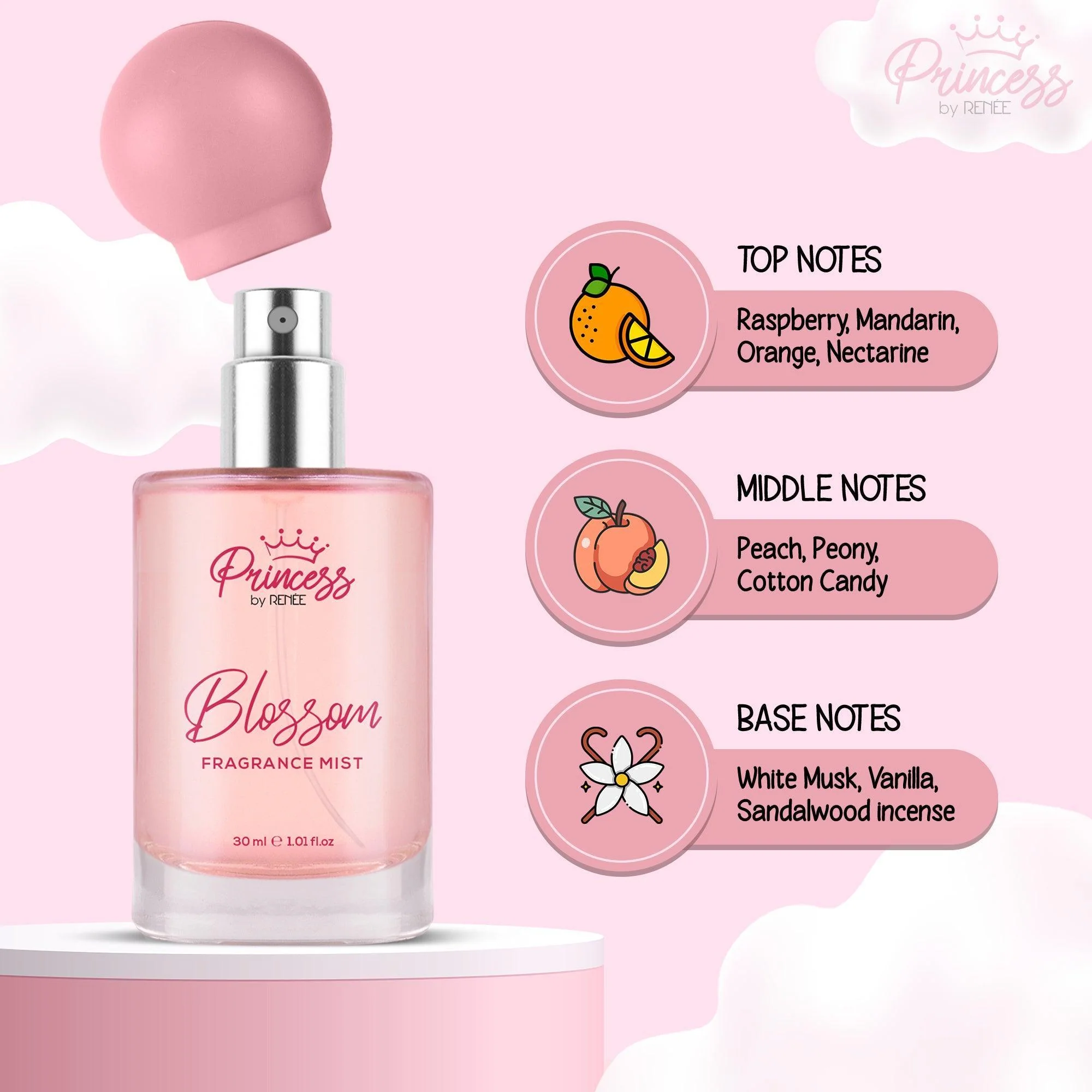 Blossom Fragrance Mist by Princess By RENEE, 30ml - Image 3