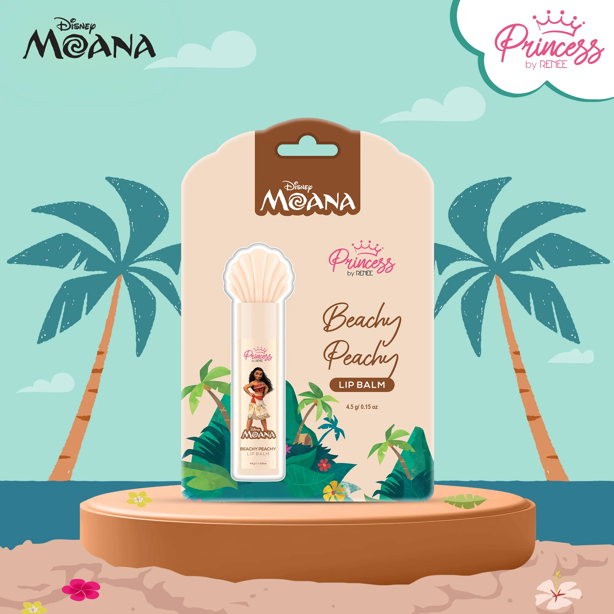 Disney Moana’s Tropical Trio Nail & Lip Beauty Set For Preteens by Princess by RENEE - Image 6