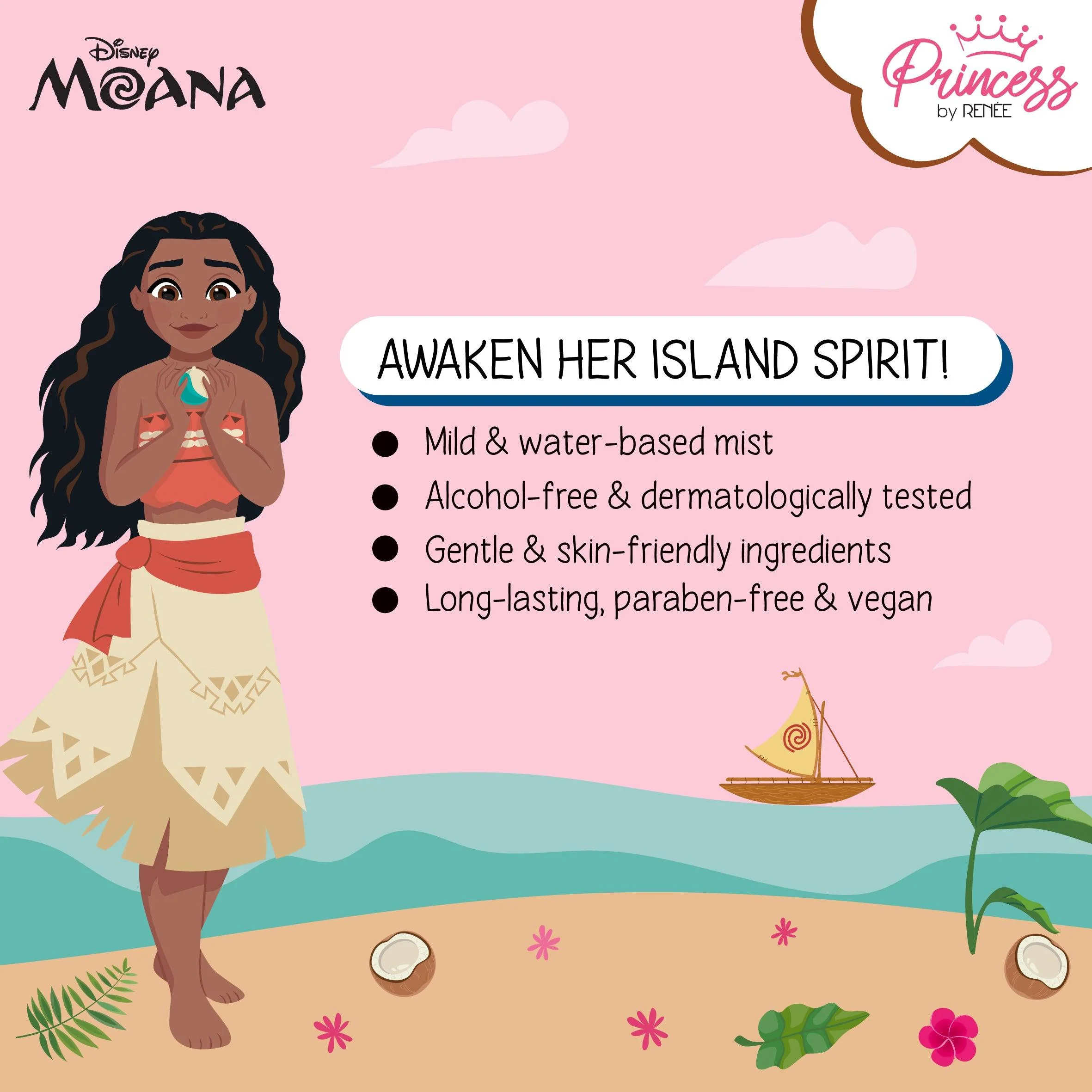 Moana Tropical Bliss Fragrance Mist - Disney Princess by RENEE, 30ml - Image 3