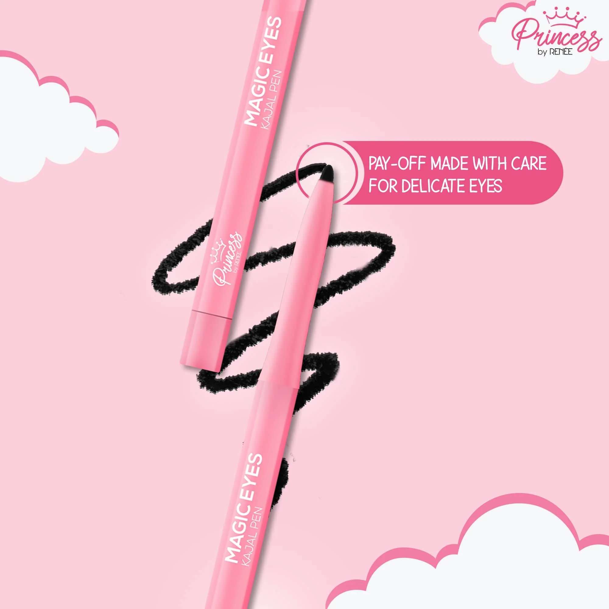 Magic Eyes Kajal Pen For Preteens, Safe & 100% Naturally Derived Ingredients, Ophthalmologically Tested by Princess by RENEE , 0.35 g - Image 8