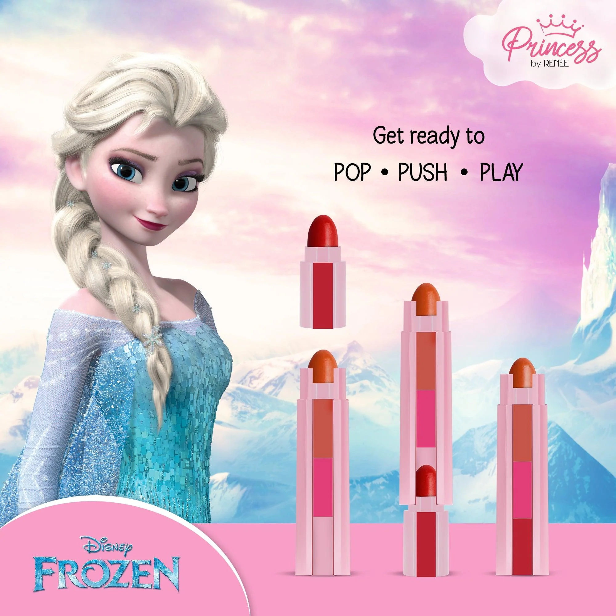 Magic Eyes Kajal Pen & Disney Frozen Candy 3-In-1 Tinted Lipstick Combo by Princess by RENEE - Image 5