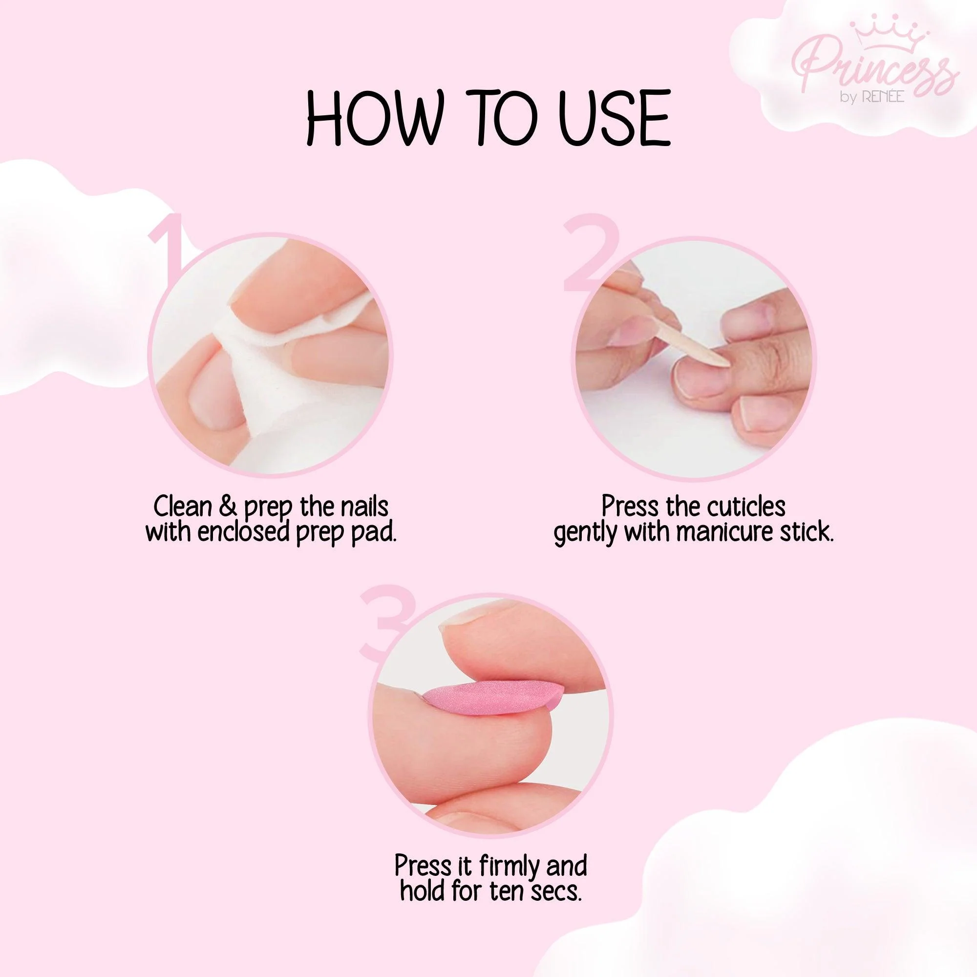 Stick On Nails by Princess by RENEE, Pack of 24 - Image 3