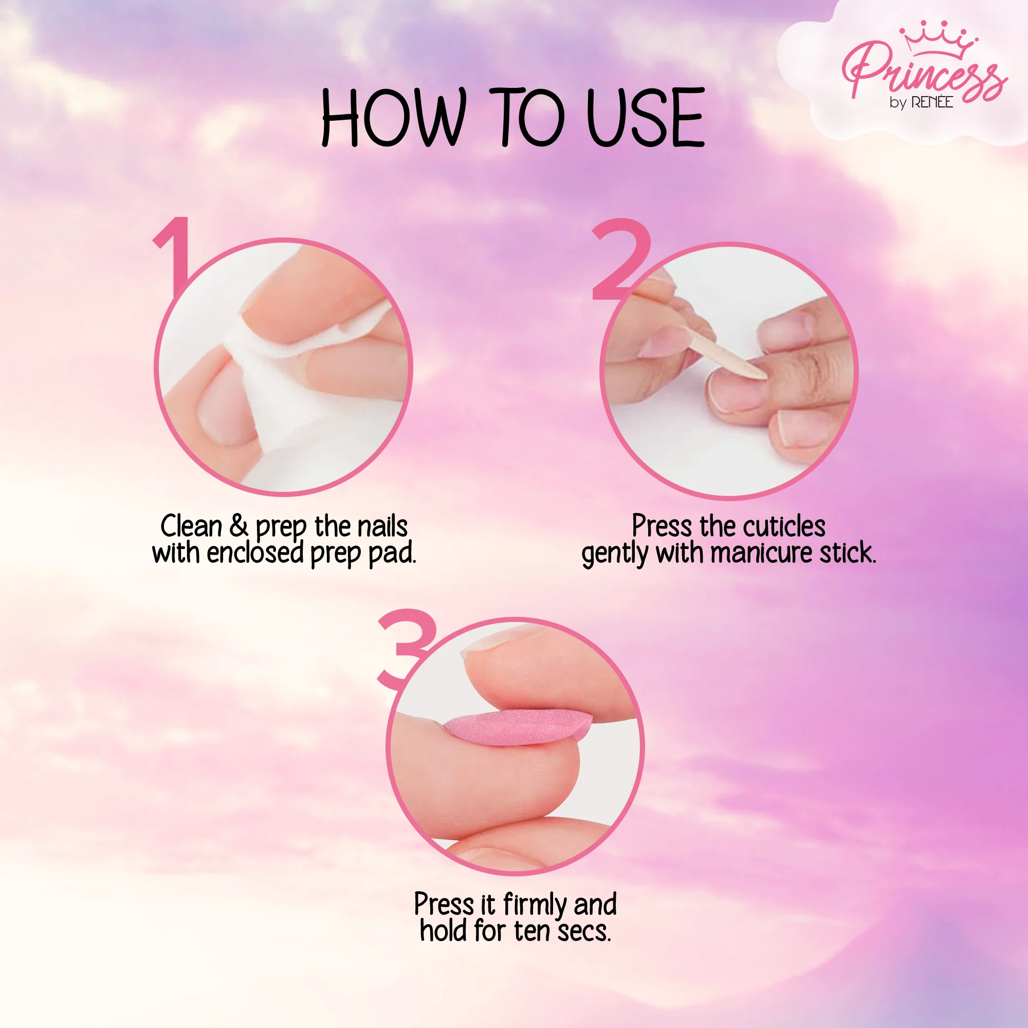 Tips & Tint Beauty Gift Set by Princess by RENEE, Pack of 3 - Image 6