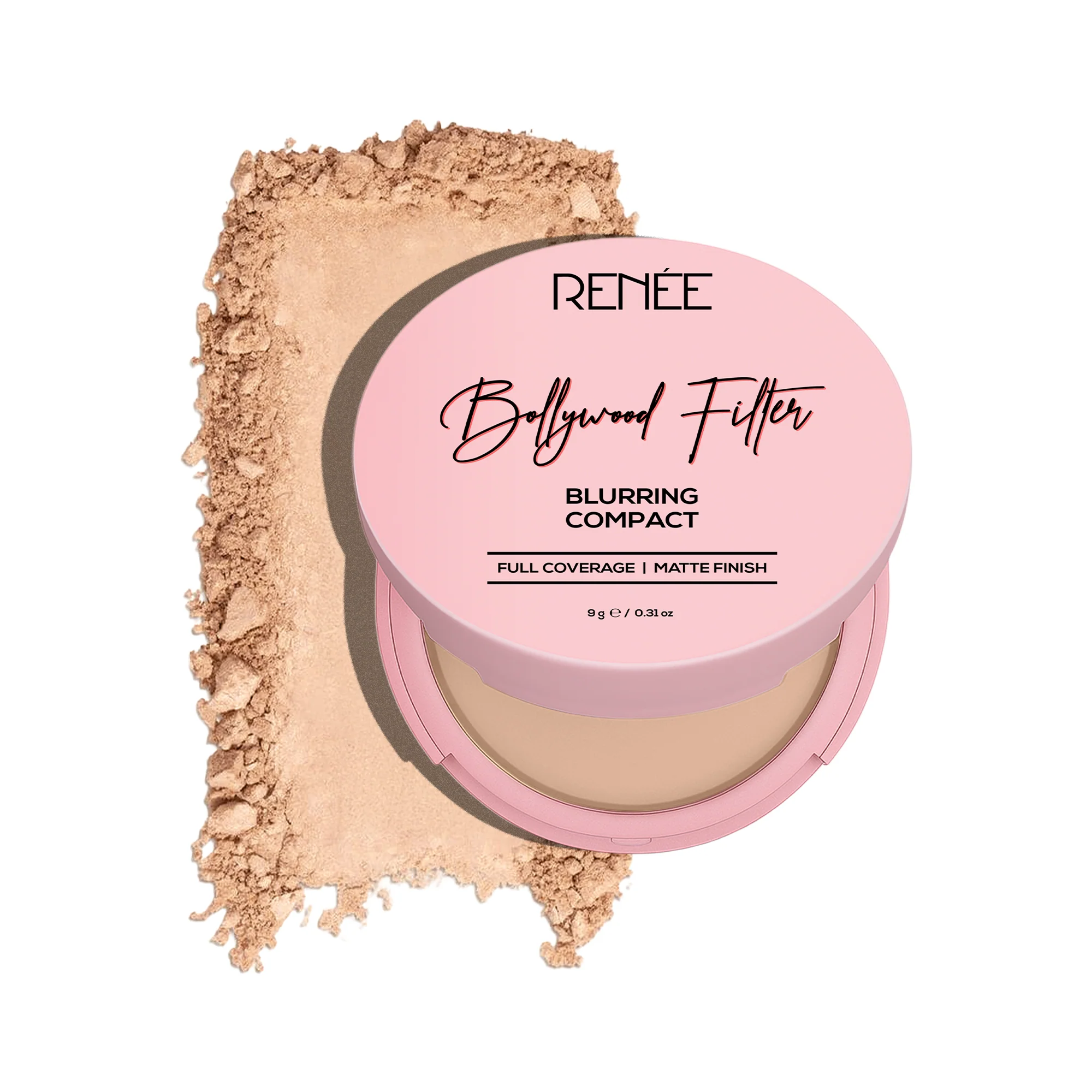 RENEE Bollywood Filter Pore Minimising Blurring Compact With Matte Finish & Full Coverage, 9 g - Image 22