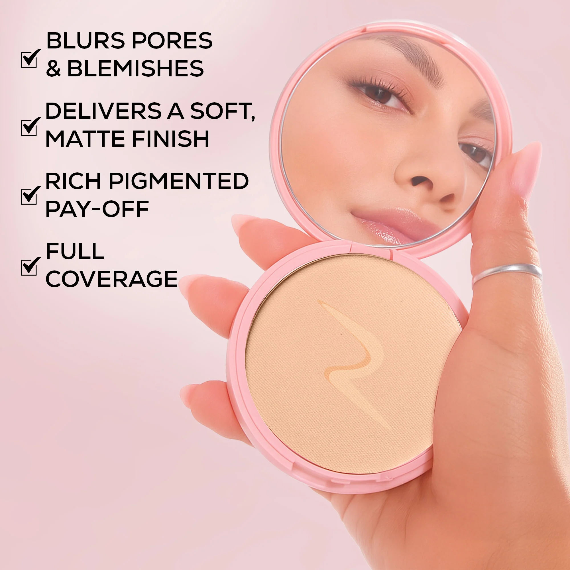 RENEE Bollywood Filter Pore Minimising Blurring Compact With Matte Finish & Full Coverage, 9 g - Image 24