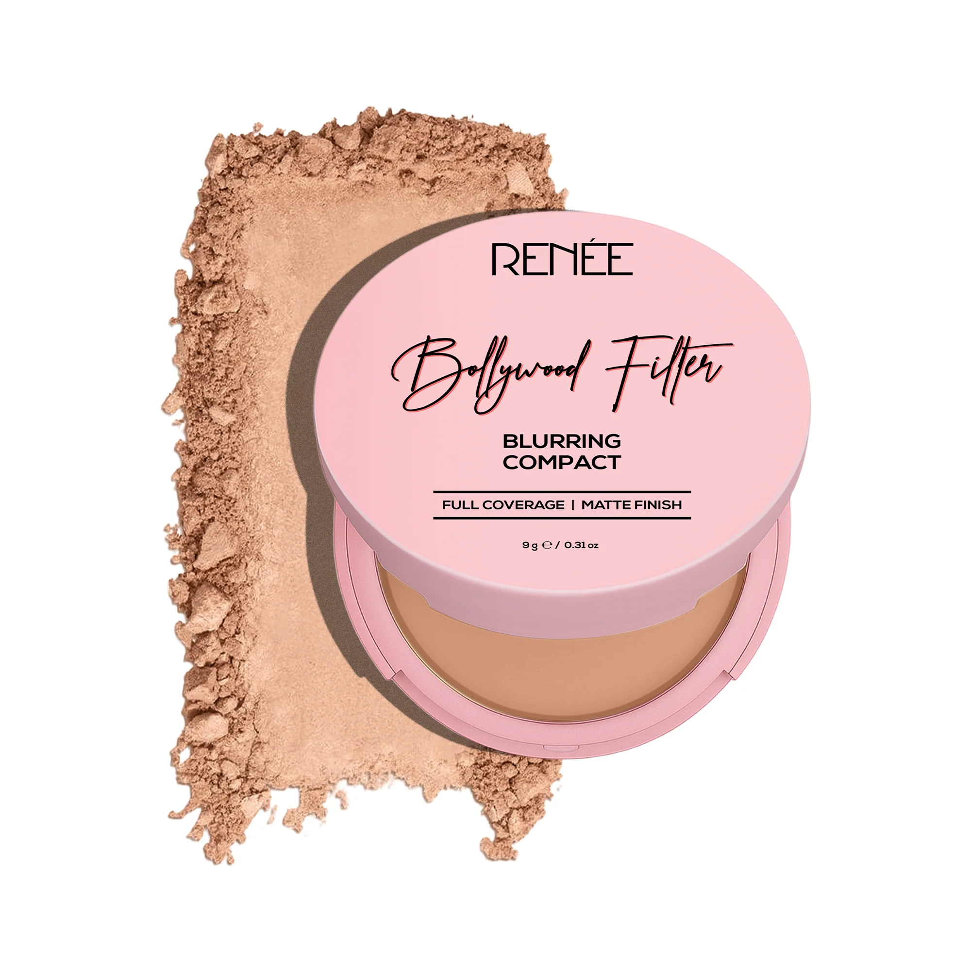 RENEE Bollywood Filter Pore Minimising Blurring Compact With Matte Finish & Full Coverage, 9 g - Image 36
