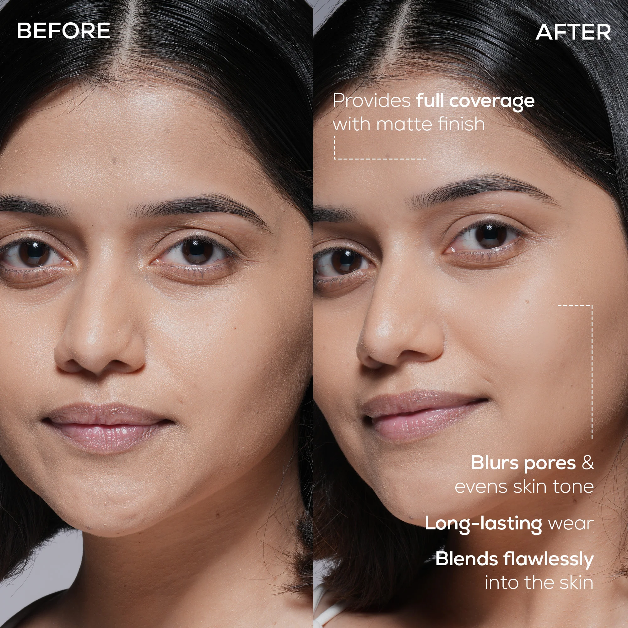 RENEE Bollywood Filter Pore Minimising Blurring Liquid Foundation With Matte Finish & Full Coverage, 30 ml - Image 5