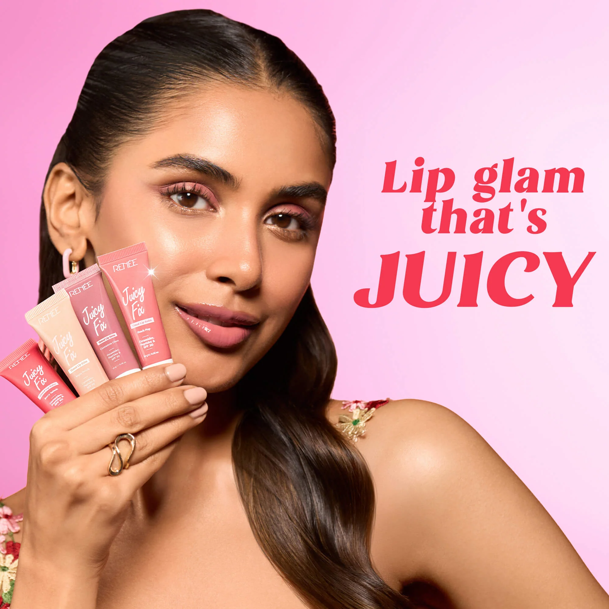 RENEE Curve Matte Lip Liner & Juicy Fix Tinted Lip Balm Set - Image 4