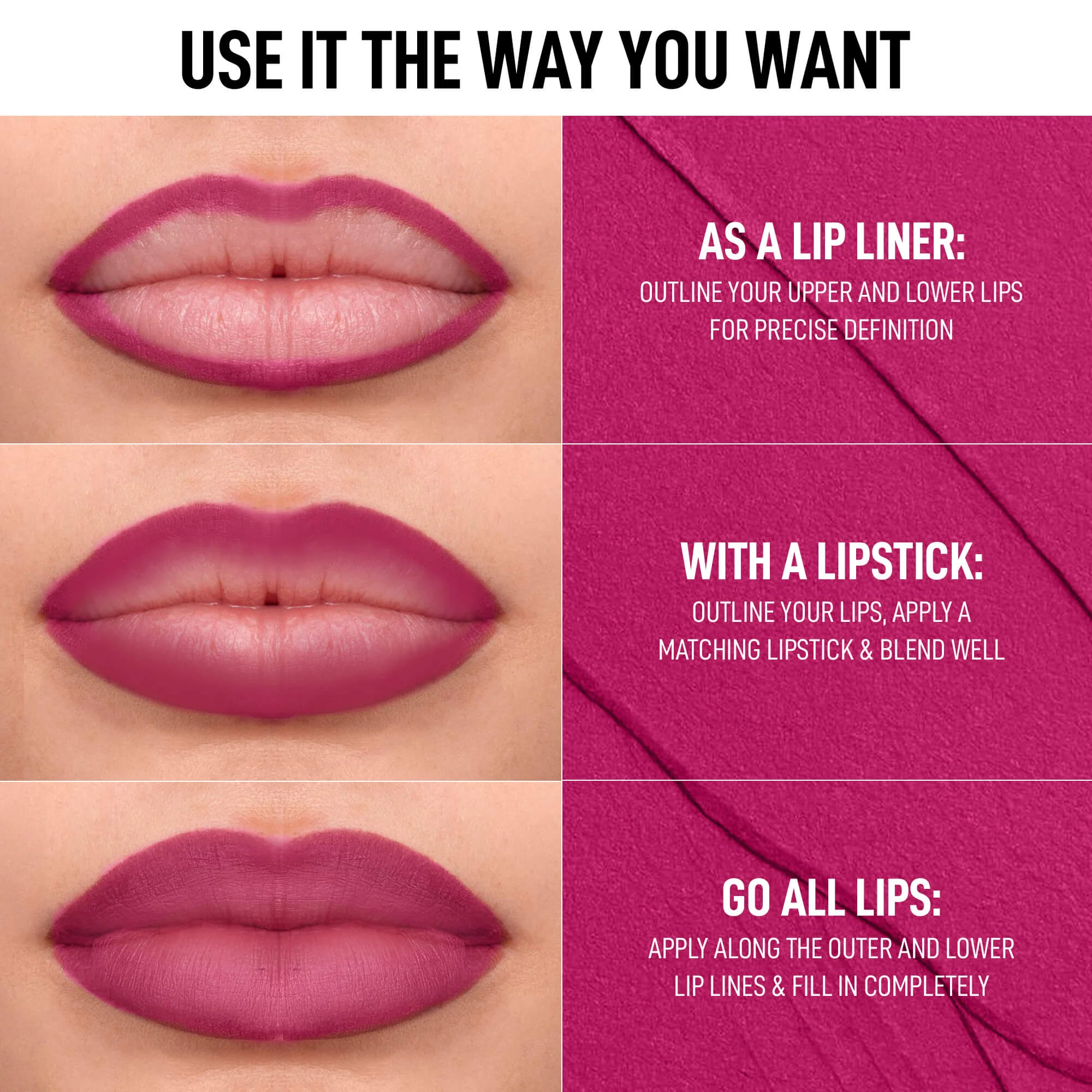 RENEE Curve Matte Lip Liner With Sharpener, 2.5g - Image 27