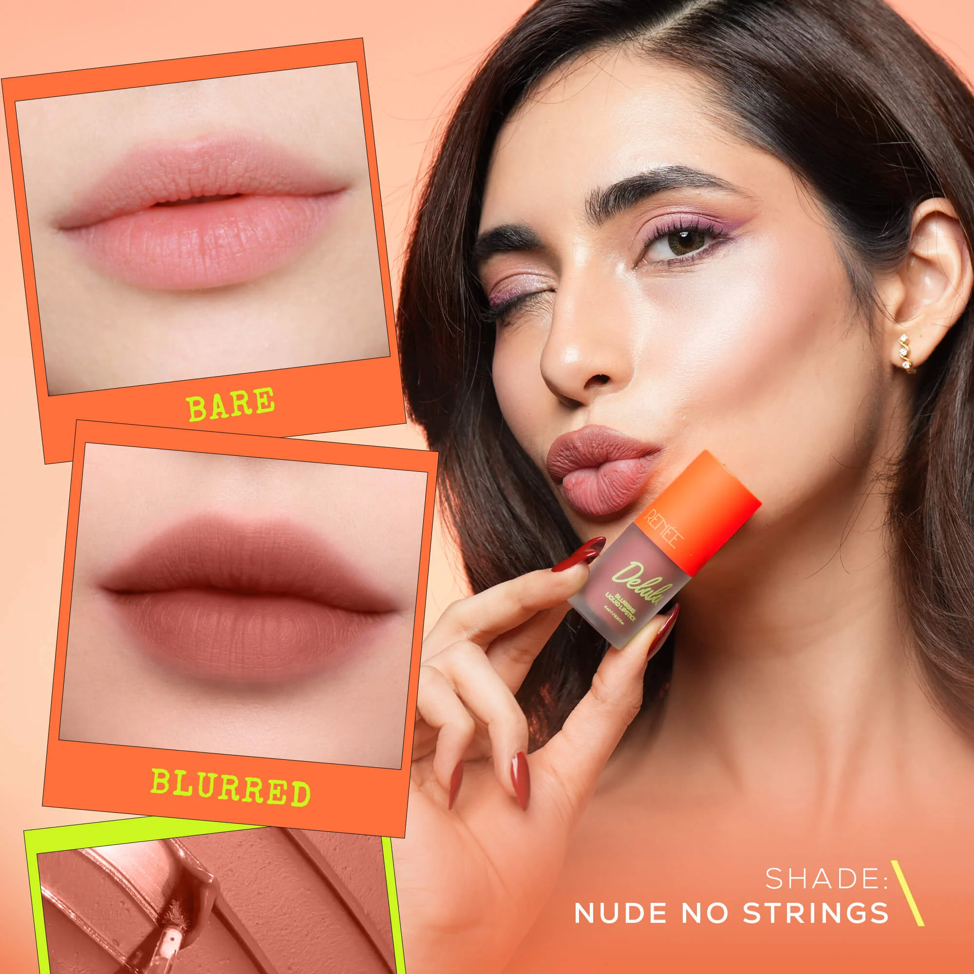 RENEE Delulu Blurring Matte Liquid Lipstick, 4ml - Image 10