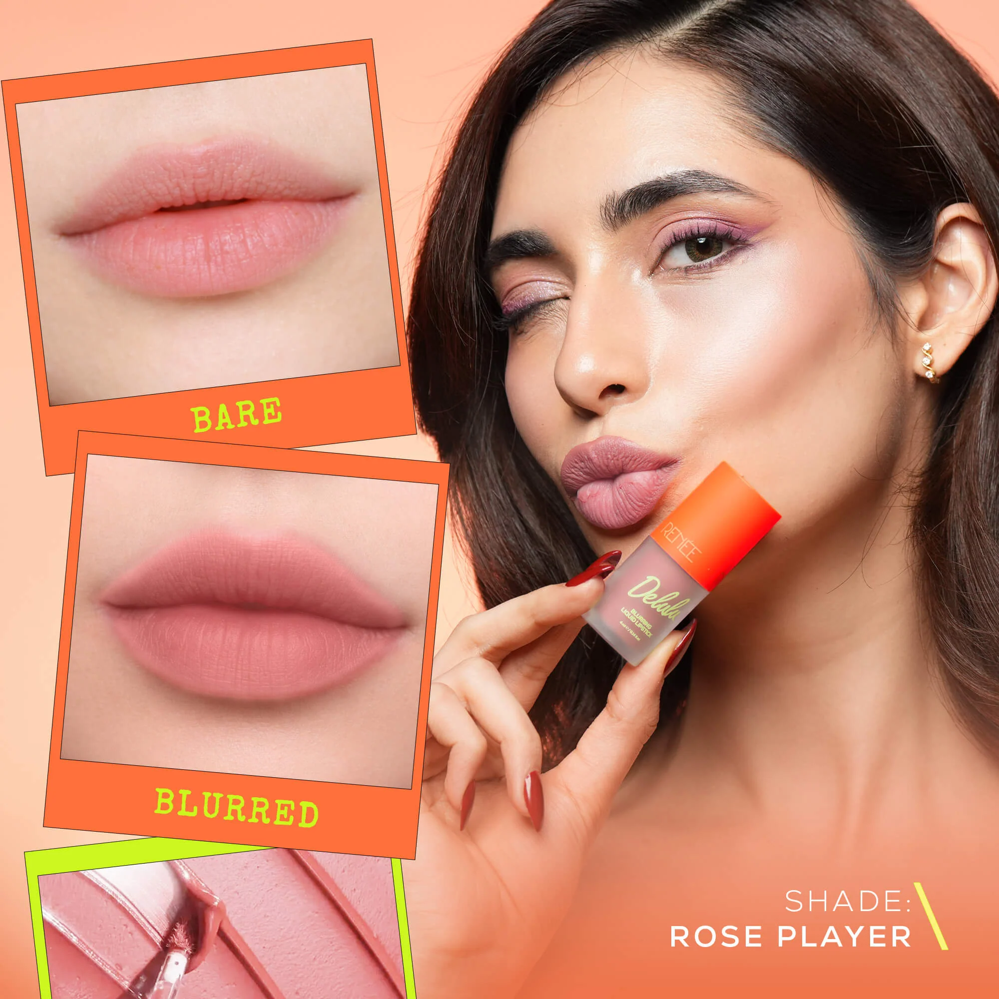 RENEE Delulu Blurring Matte Liquid Lipstick, 4ml - Image 3