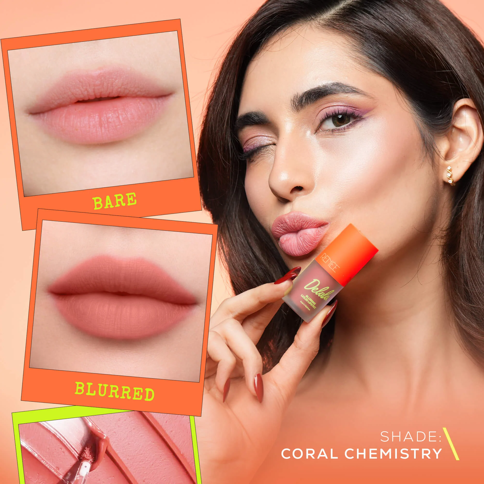 RENEE Delulu Blurring Matte Liquid Lipstick, 4ml - Image 31