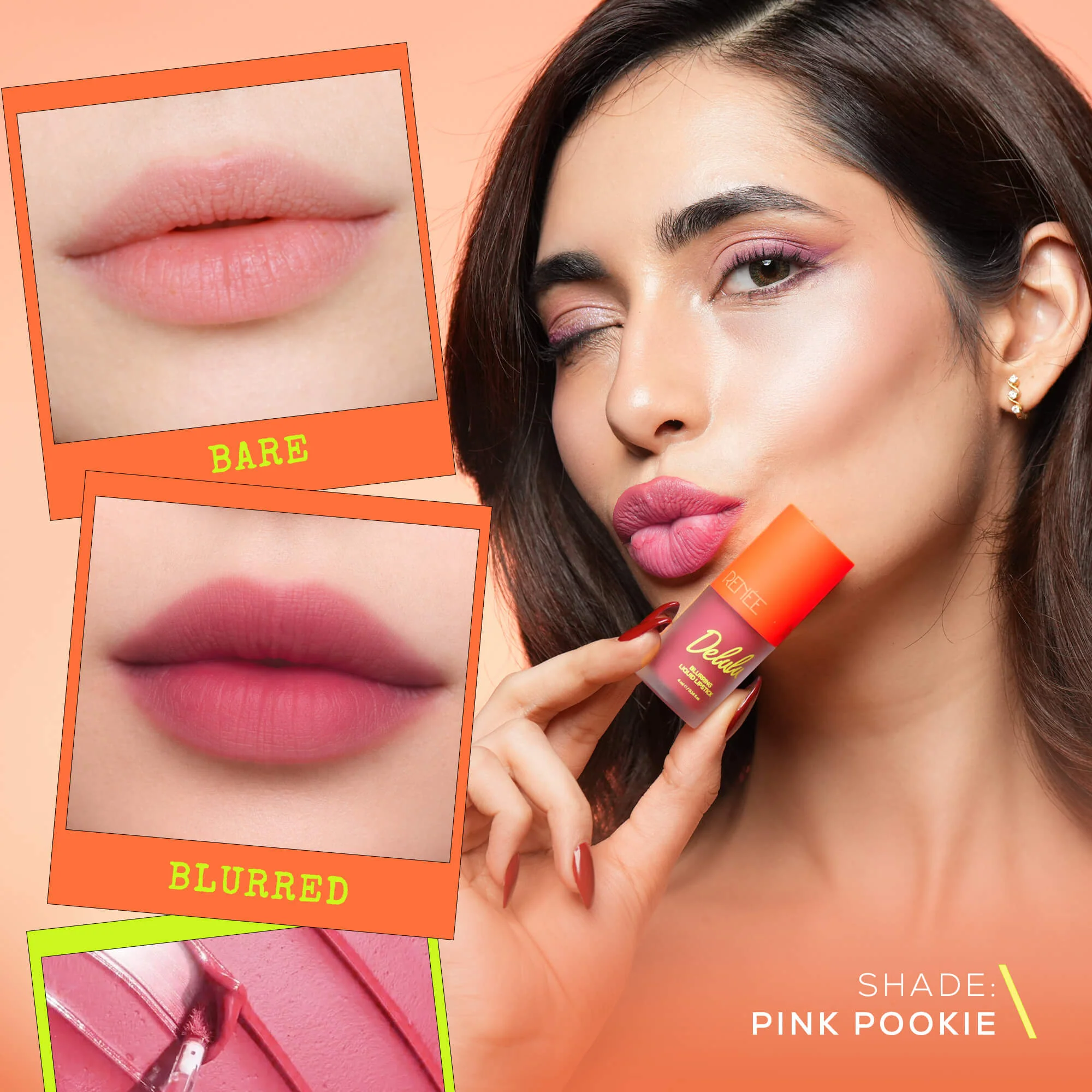 RENEE Delulu Blurring Matte Liquid Lipstick, 4ml - Image 38