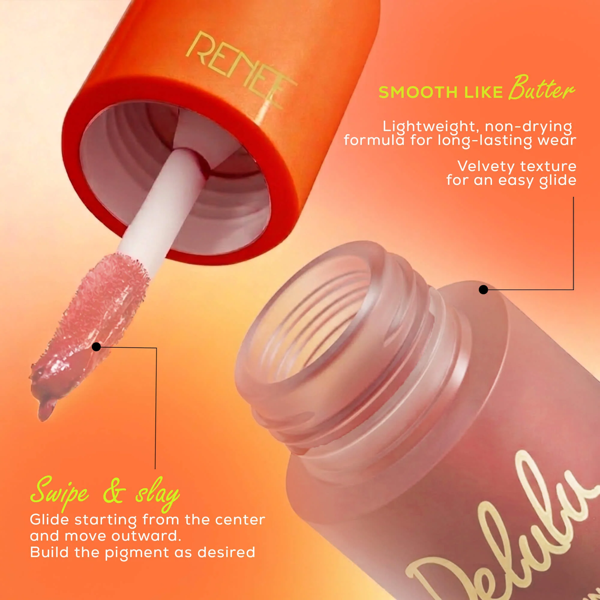 RENEE Delulu Blurring Matte Liquid Lipstick, 4ml - Image 4