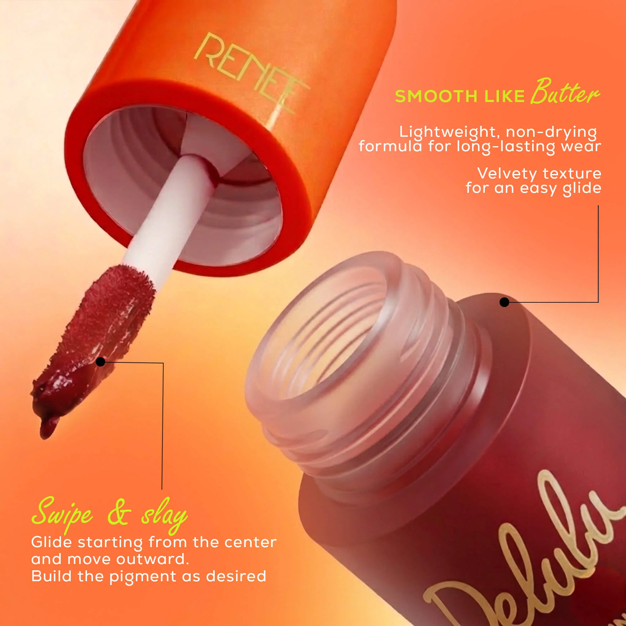 RENEE Delulu Blurring Matte Liquid Lipstick, 4ml - Image 46