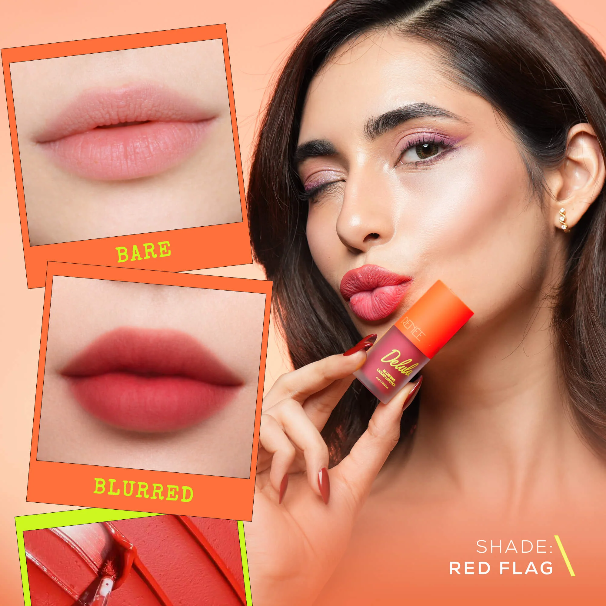 RENEE Delulu Blurring Matte Liquid Lipstick, 4ml - Image 52