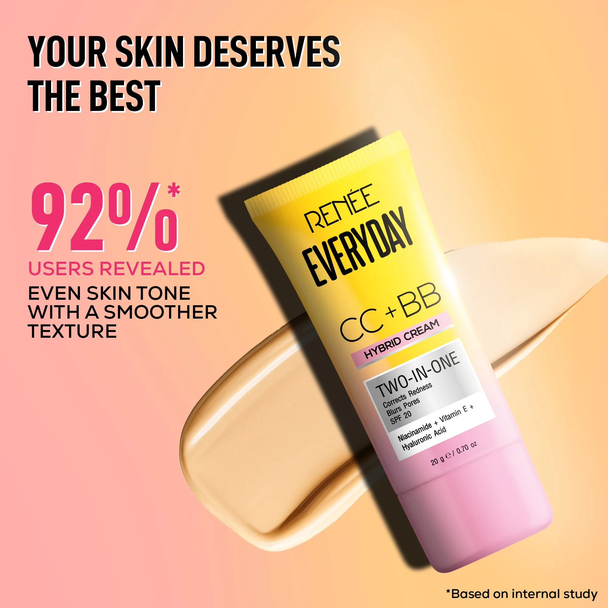 RENEE Everyday CC + BB Hybrid Cream With SPF 20 For Even Skin Tone - Image 18