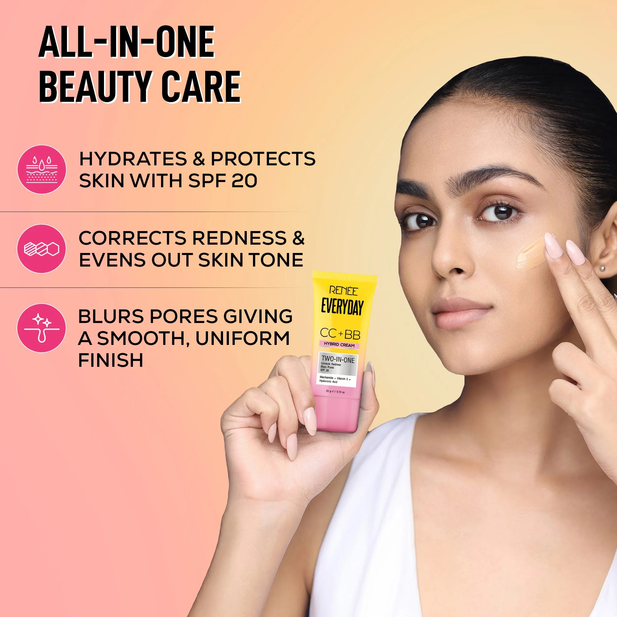 RENEE Everyday CC + BB Hybrid Cream With SPF 20 For Even Skin Tone - Image 22