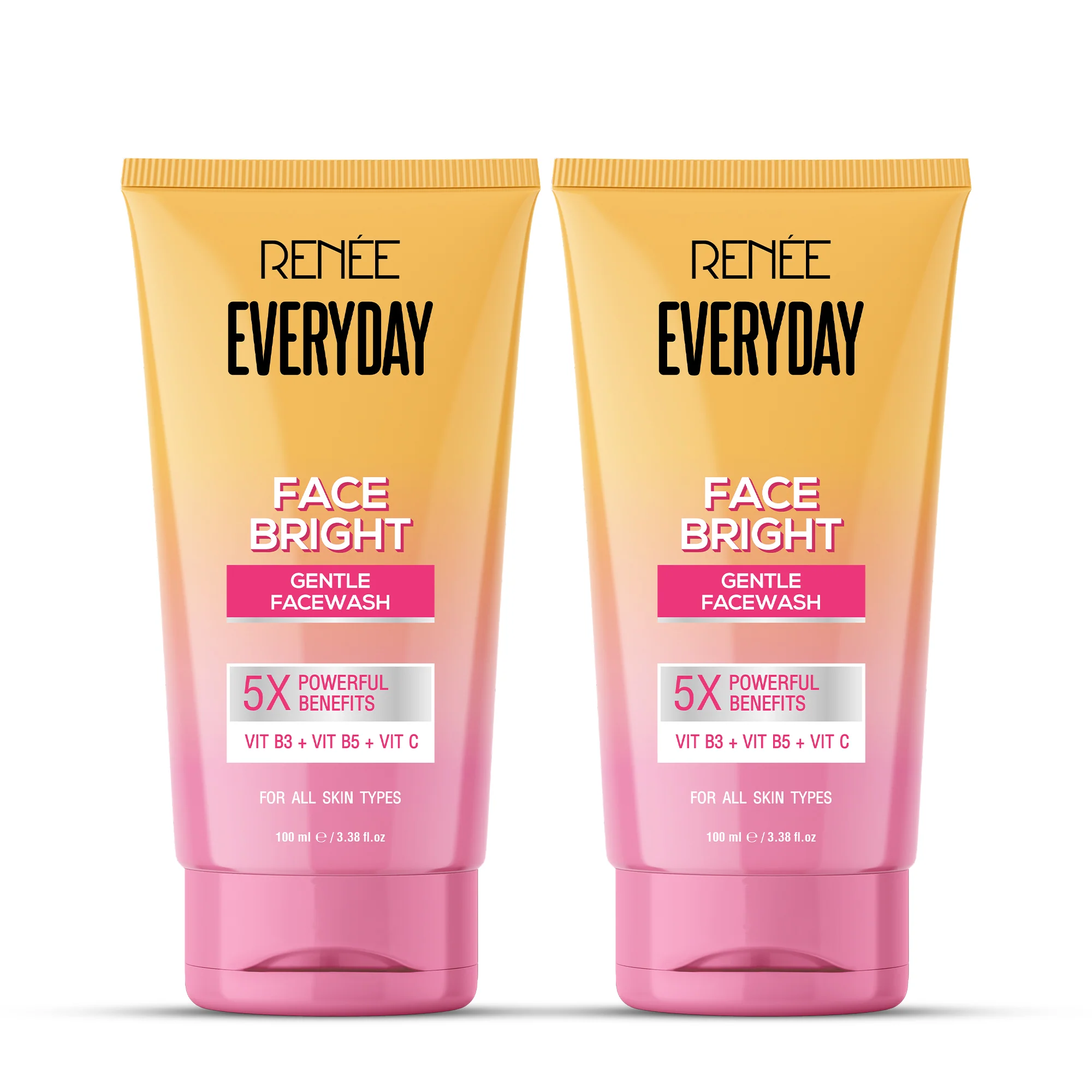 RENEE Everyday Face Bright Gentle Facewash + Serum in Cream Combo of 2 - Image 6