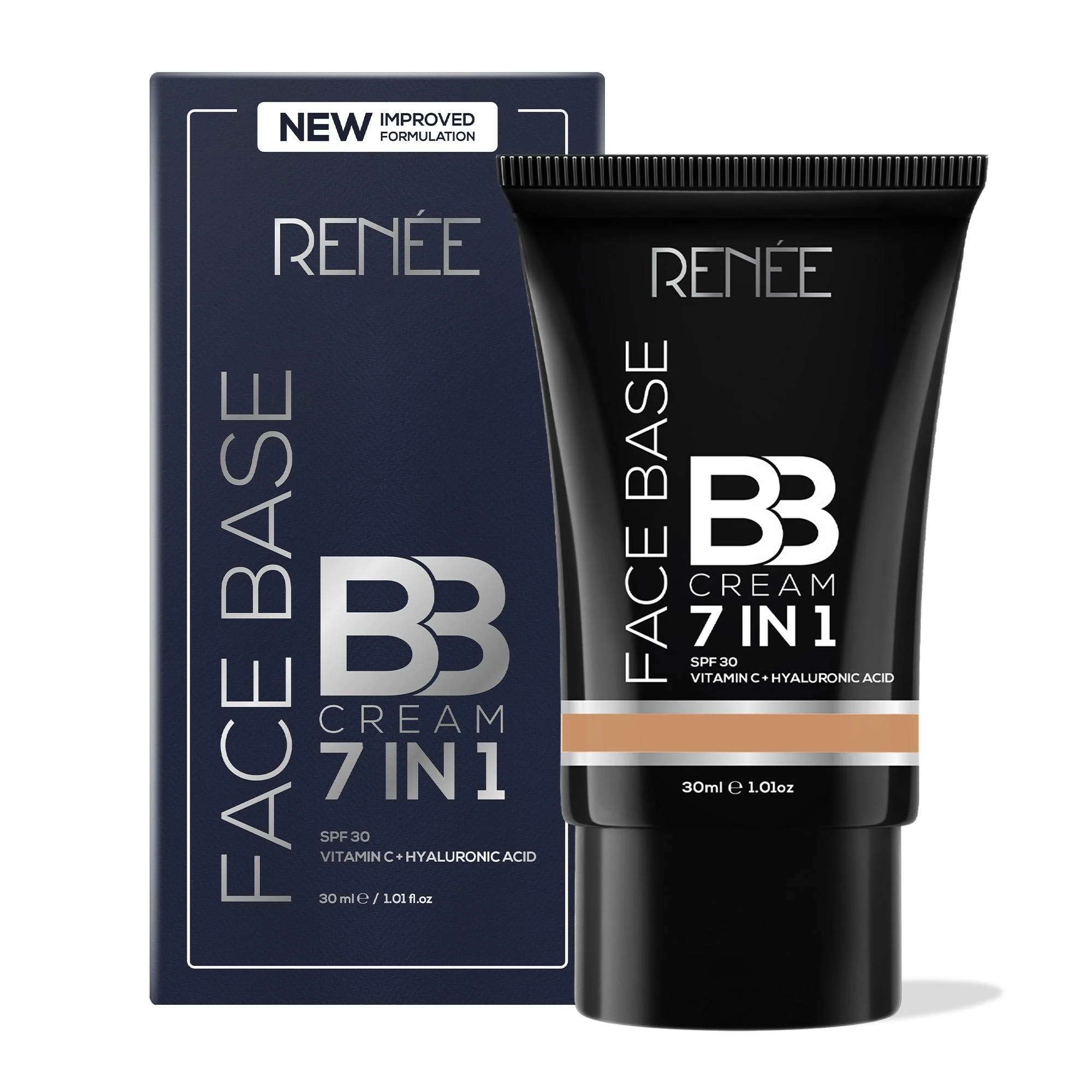 RENEE Face Base 7 in 1 BB Cream with SPF 30, Hyaluronic Acid & Vitamin C, 30 ml - Image 29