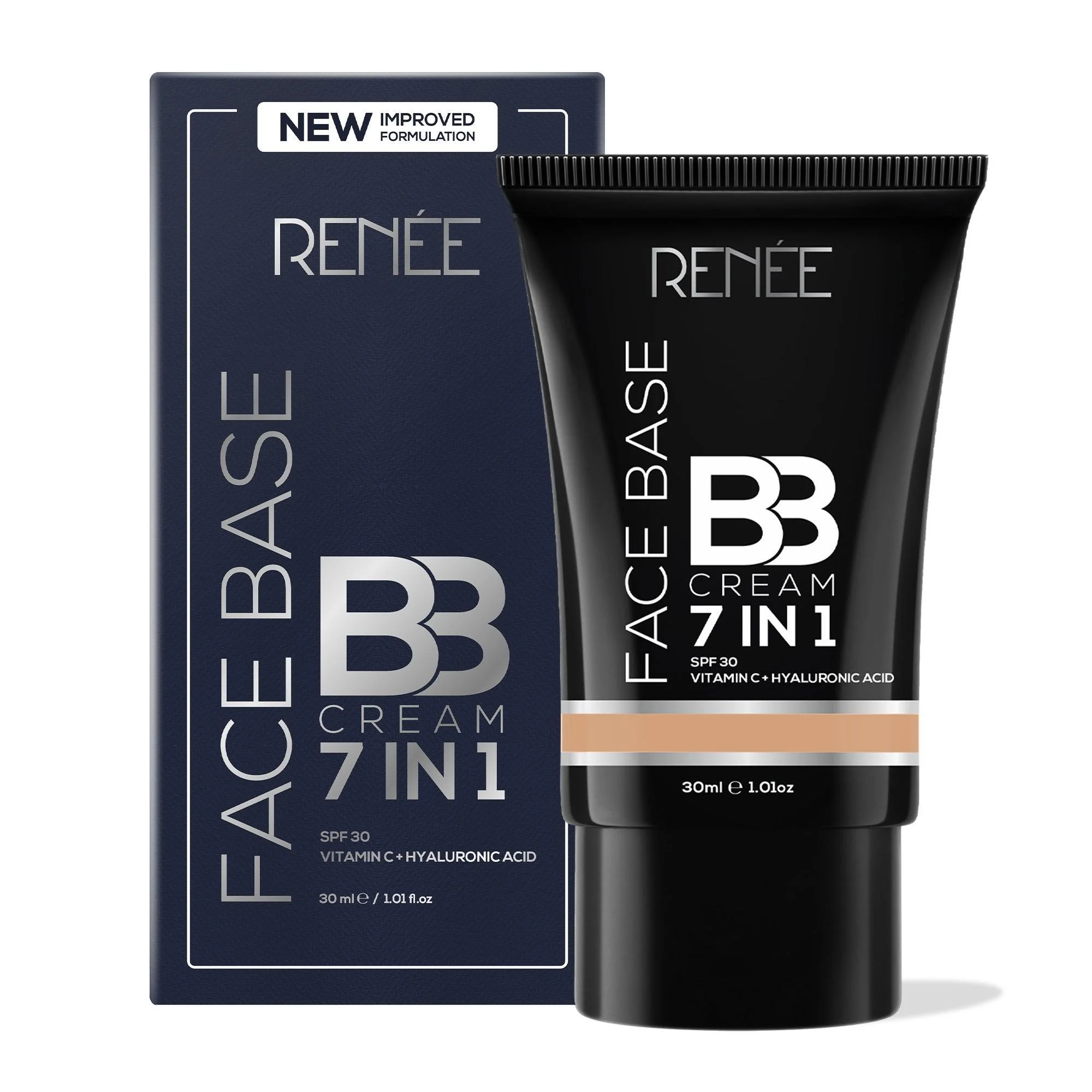 RENEE Face Base 7 in 1 BB Cream with SPF 30, Hyaluronic Acid & Vitamin C, 30 ml - Image 47