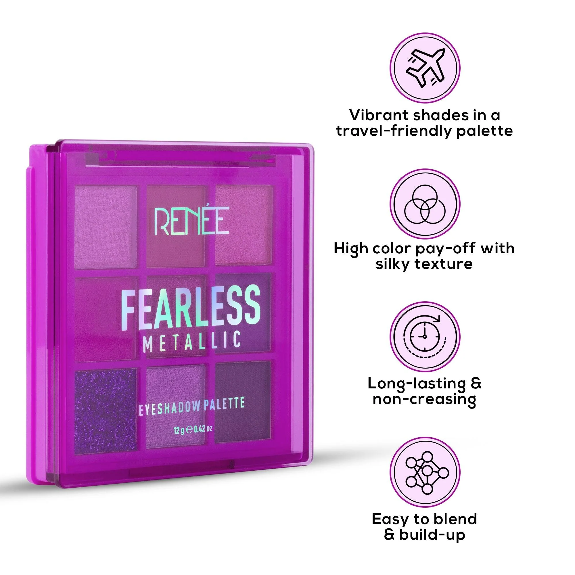 RENEE Fearless Eyeshadow Palette, 12 g - Image 10