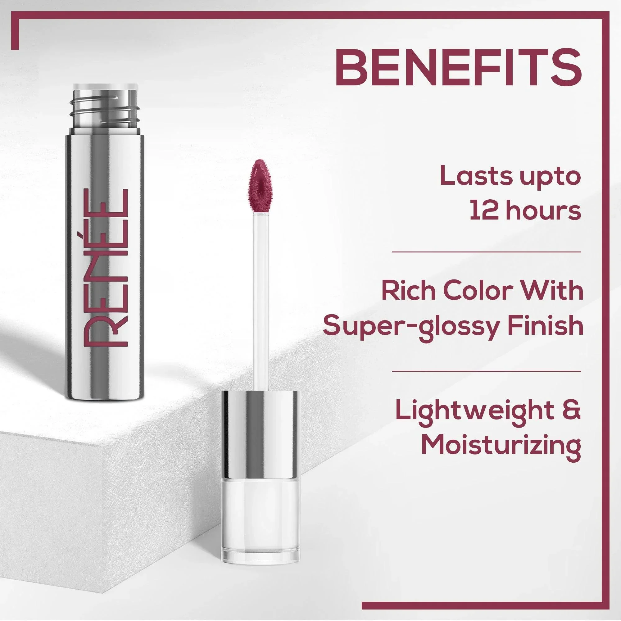 RENEE Gloss Stay - Transfer Proof Glossy Liquid Lip Color, 3.5 ml - Image 51