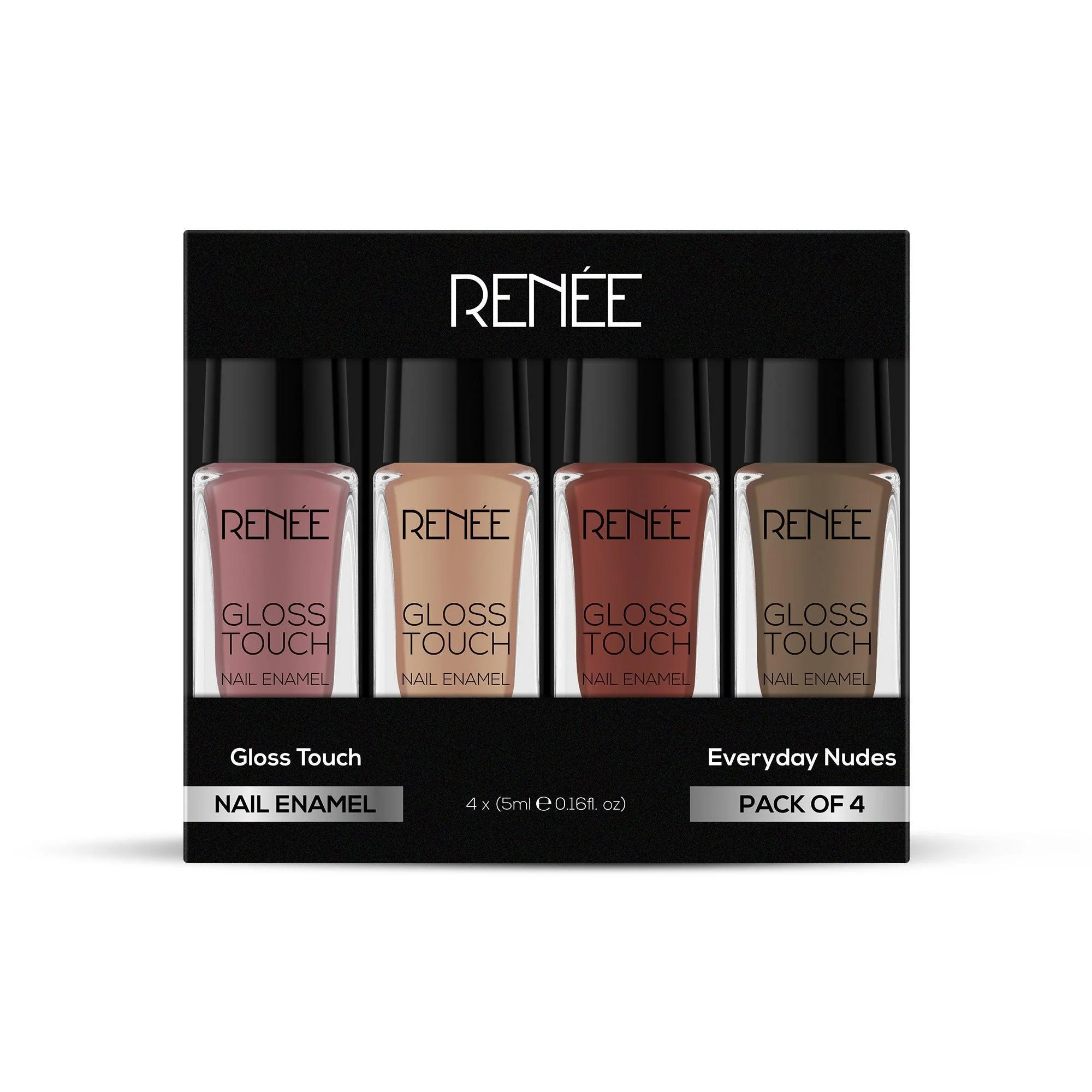 RENEE Gloss Touch Set of 4 Nail Enamels, 5 ml each - Image 14