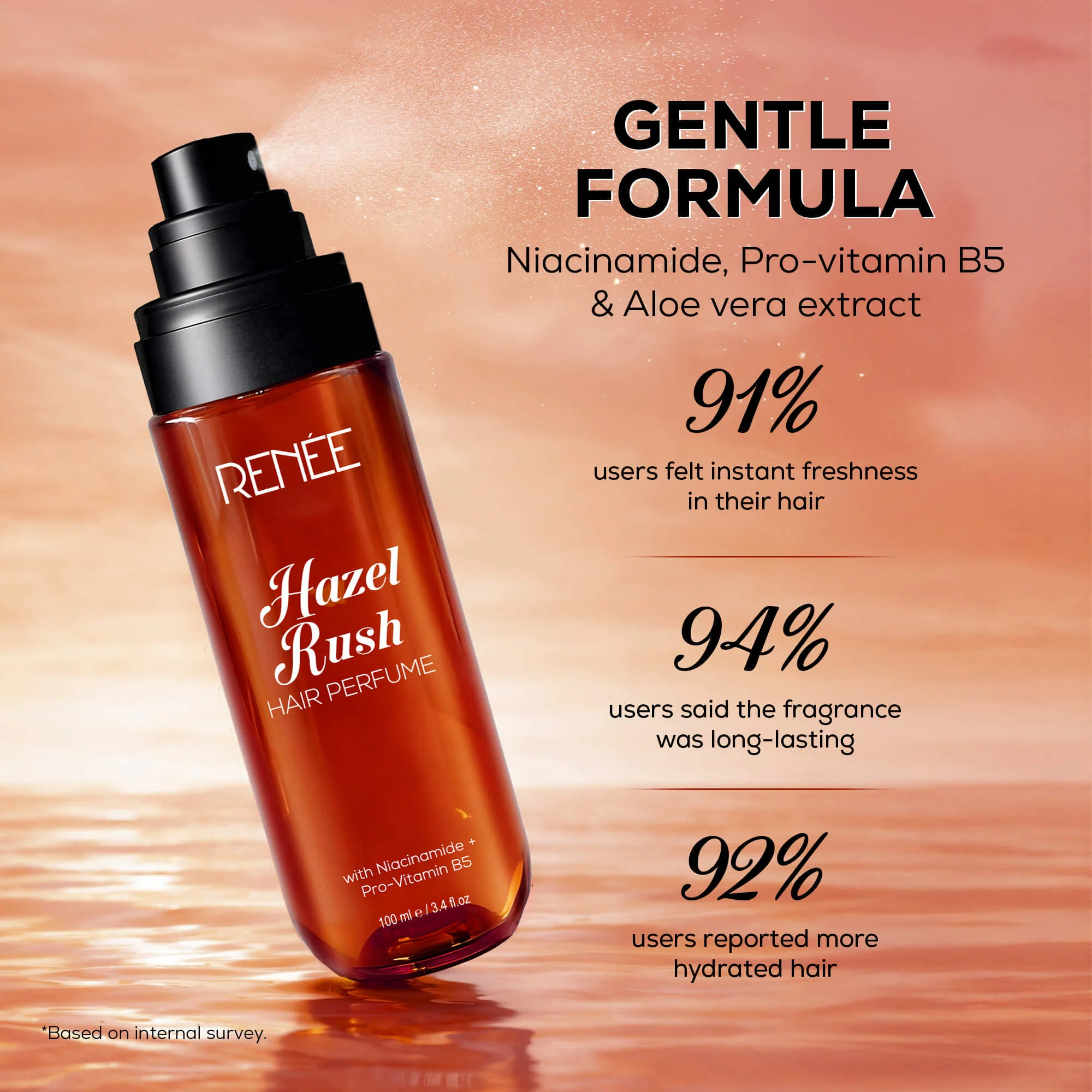 RENEE Hair Perfume Hazel Rush, With Niacinamide, Provitamin B5 - Image 4
