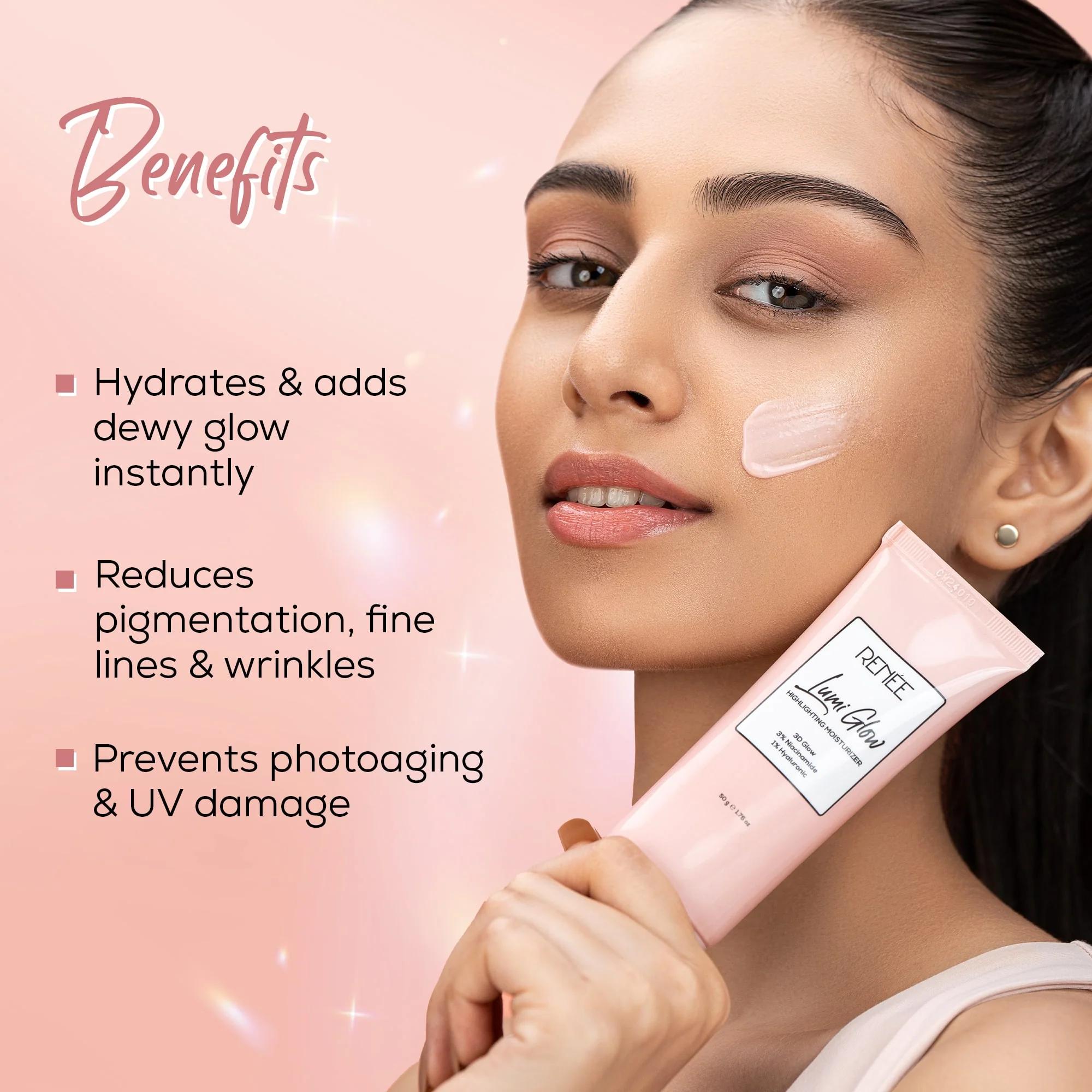 RENEE Lumi Glow Highlighting Moisturizer Cream, 50g - Image 3