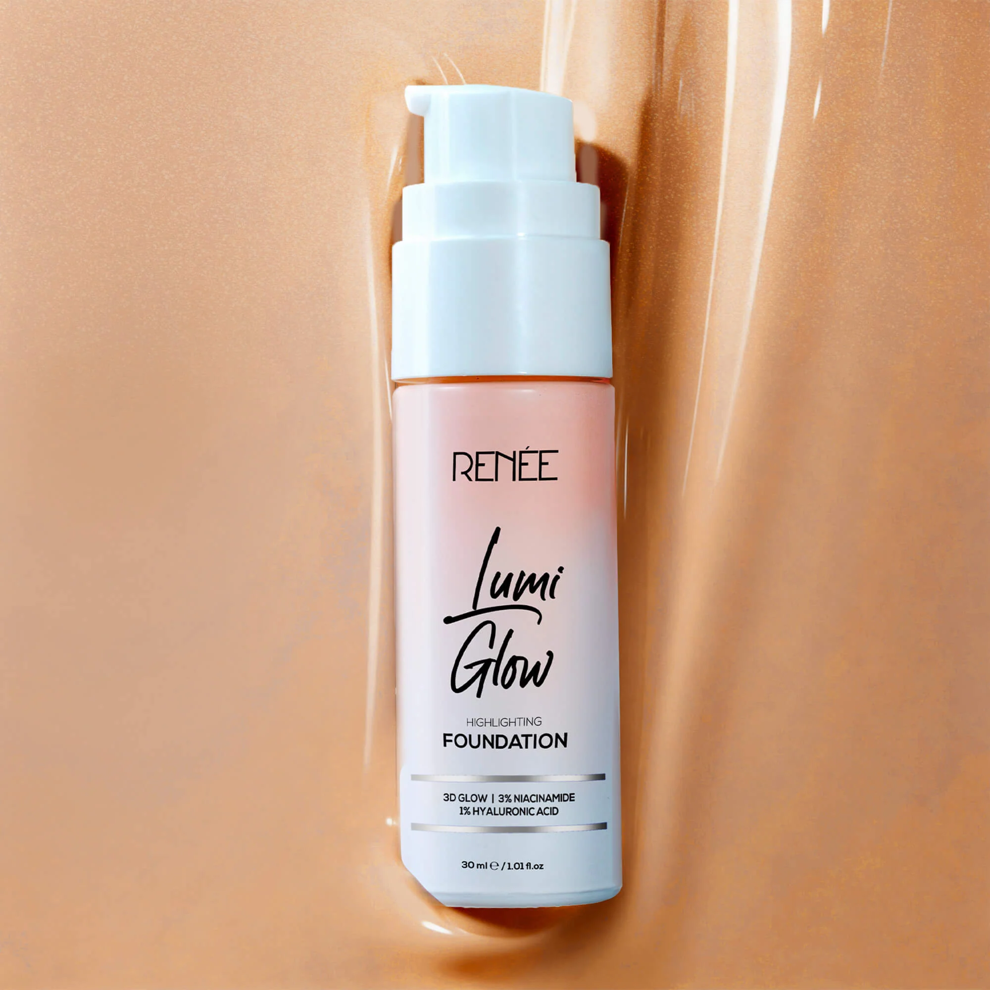 RENEE Lumi Glow Highlighting Liquid Foundation With Dewy Finish, Buildable Coverage & 3D Glow, 30 ml - Image 25
