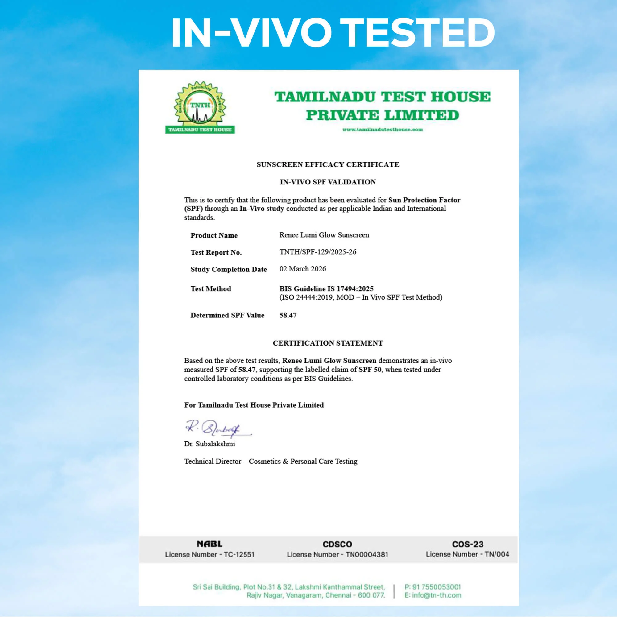 RENEE Lumi Glow Highlighting Sunscreen In-Vivo Tested SPF 50 - Image 4