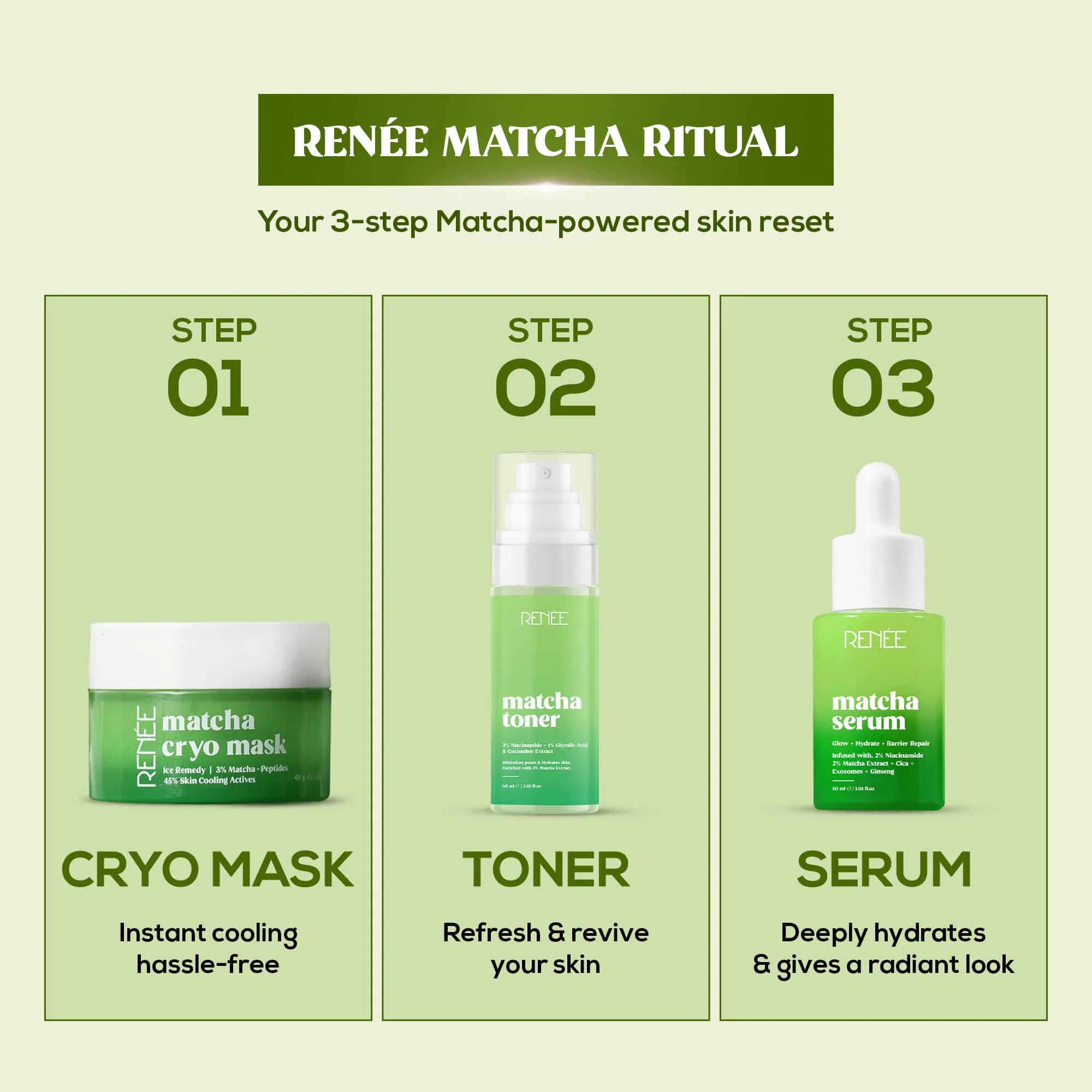 RENEE Matcha Skincare Trio - Image 2