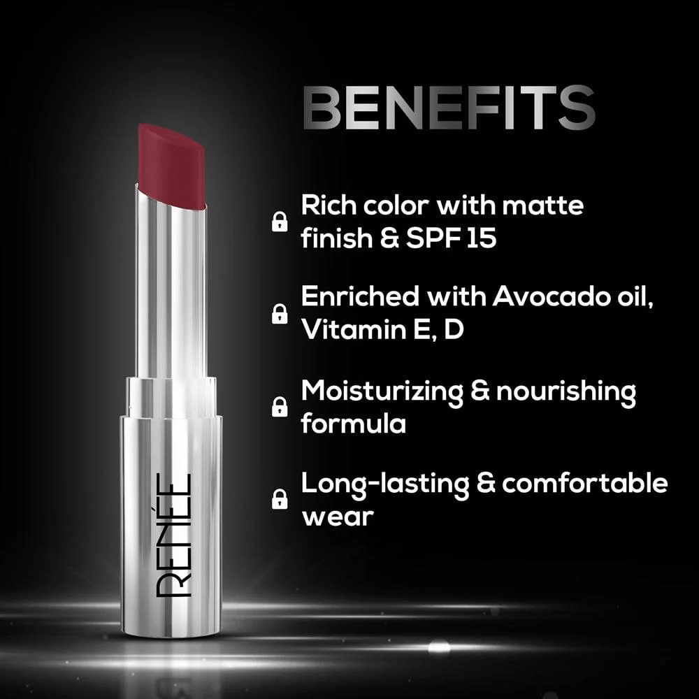 RENEE Matte Lock Lipstick, 3.5 g - Image 3