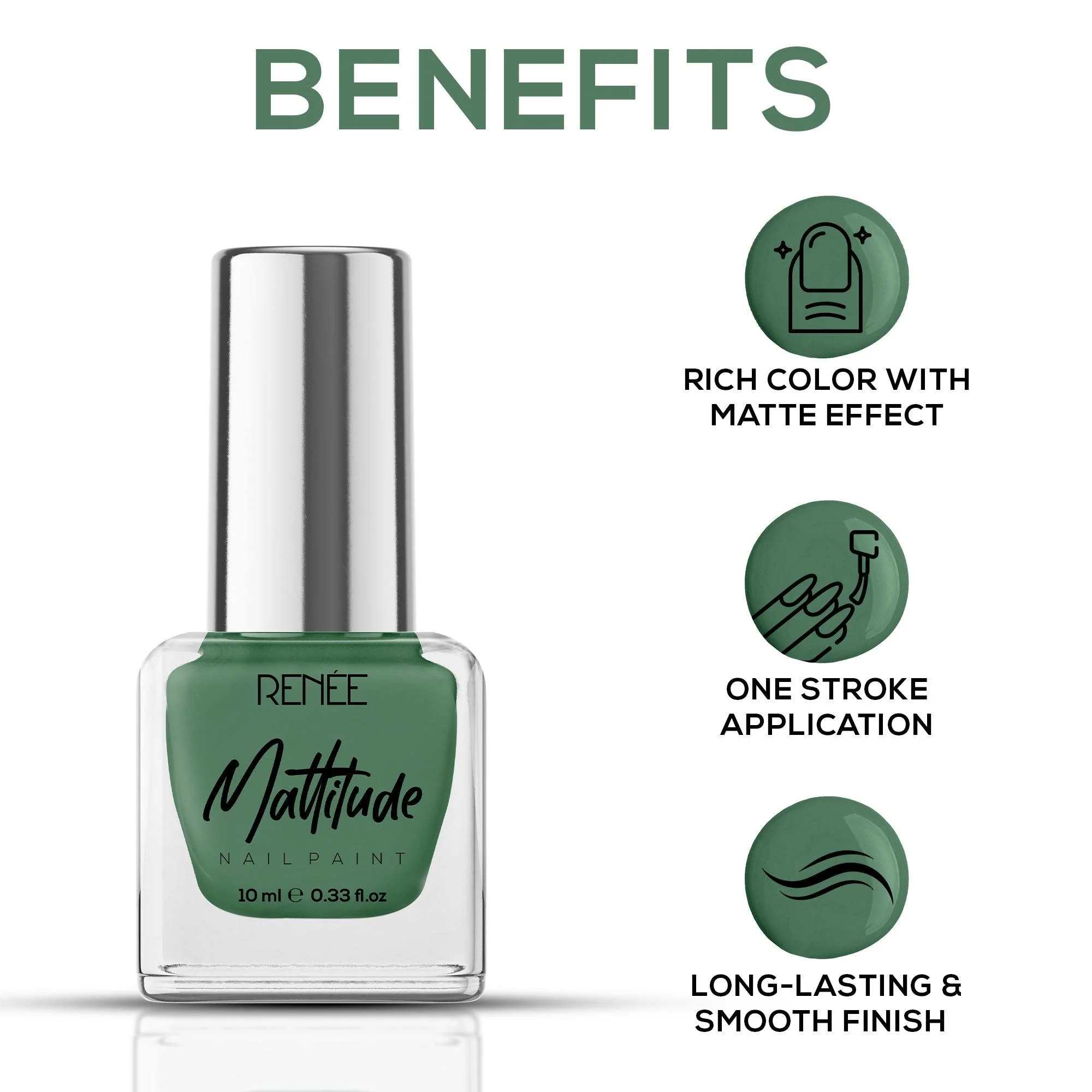 RENEE Mattitude Nail Paint 10ml - Image 46