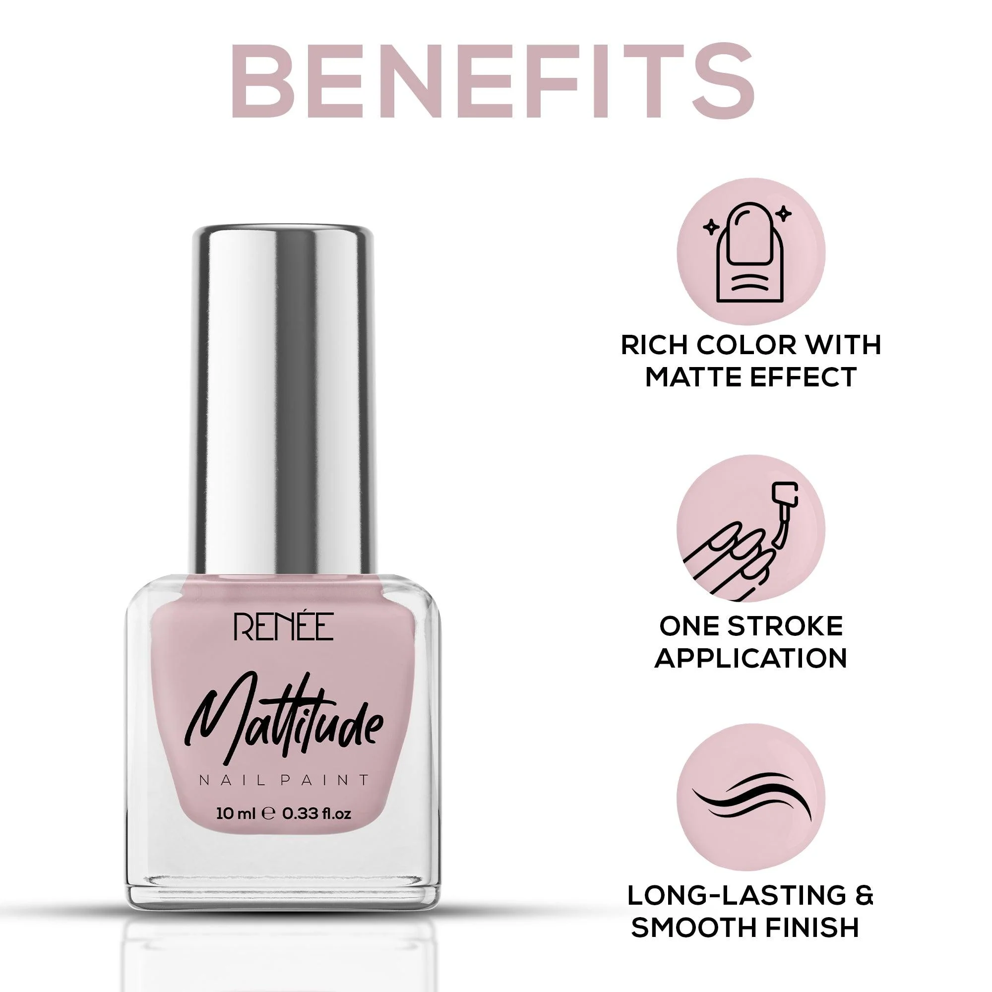 RENEE Mattitude Nail Paint 10ml - Image 58