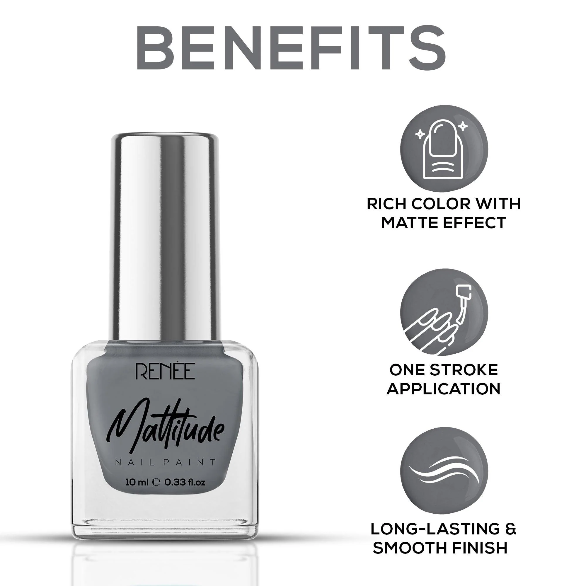 RENEE Mattitude Nail Paint 10ml - Image 8