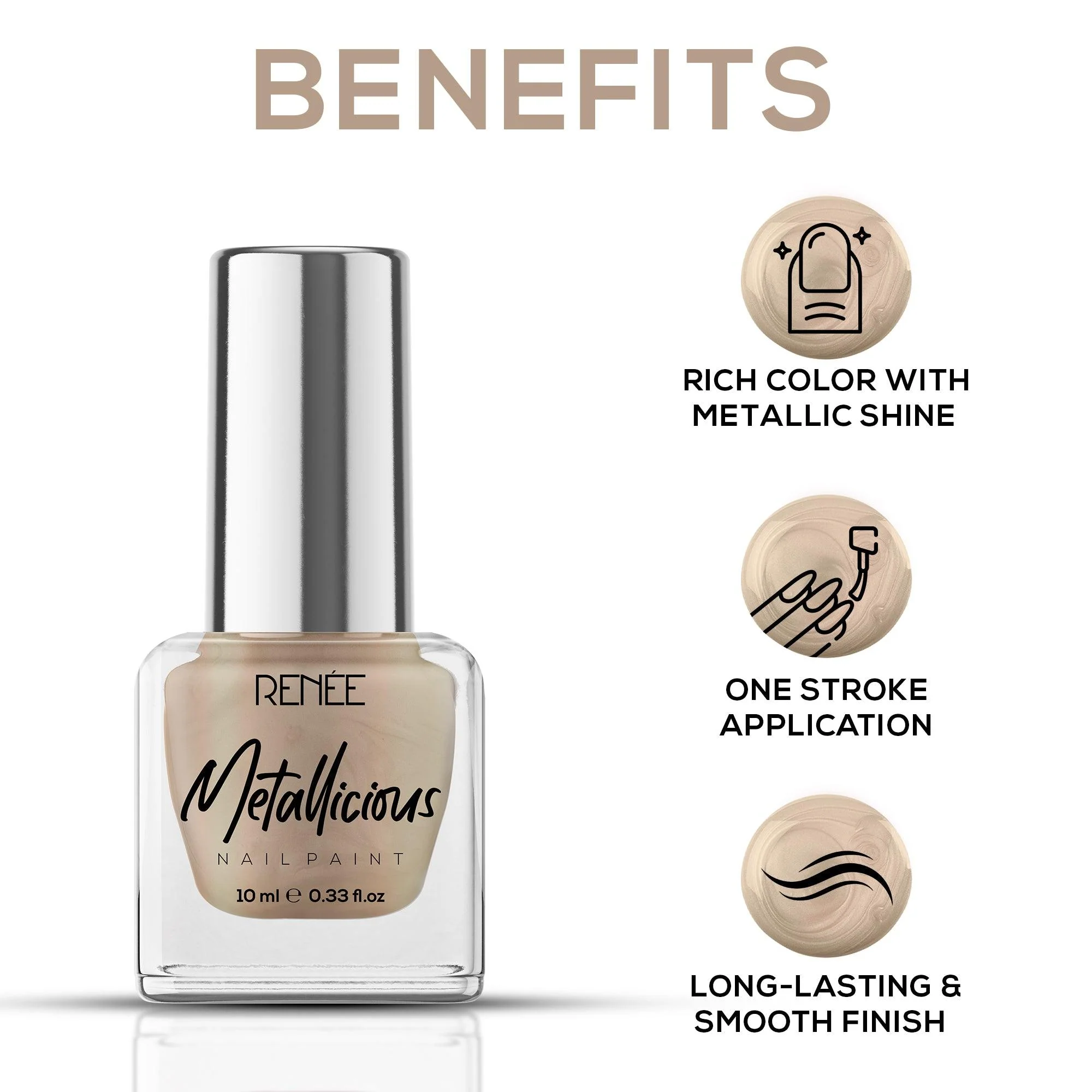 RENEE Metallicious Nail Paint 10ml - Image 28