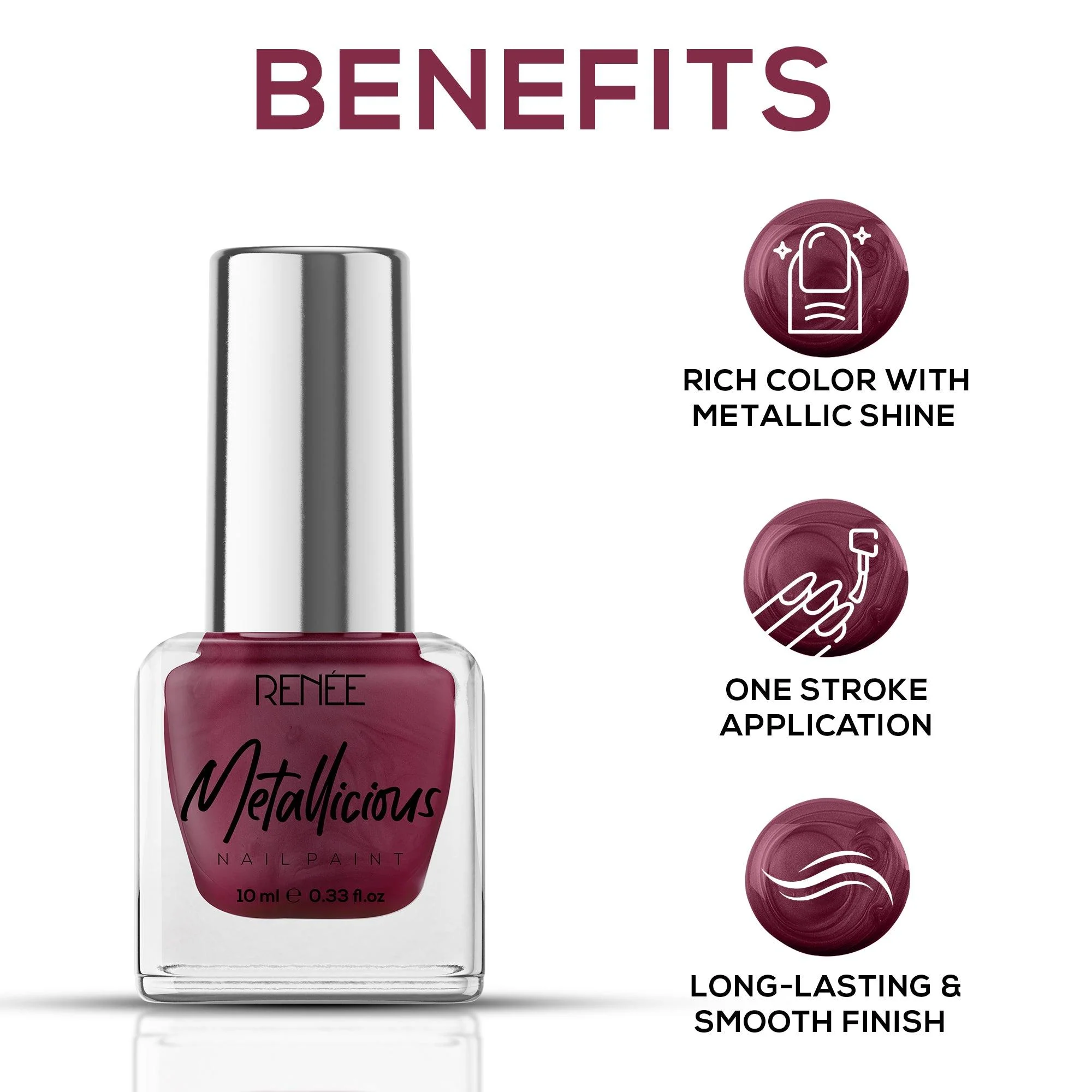 RENEE Metallicious Nail Paint 10ml - Image 38