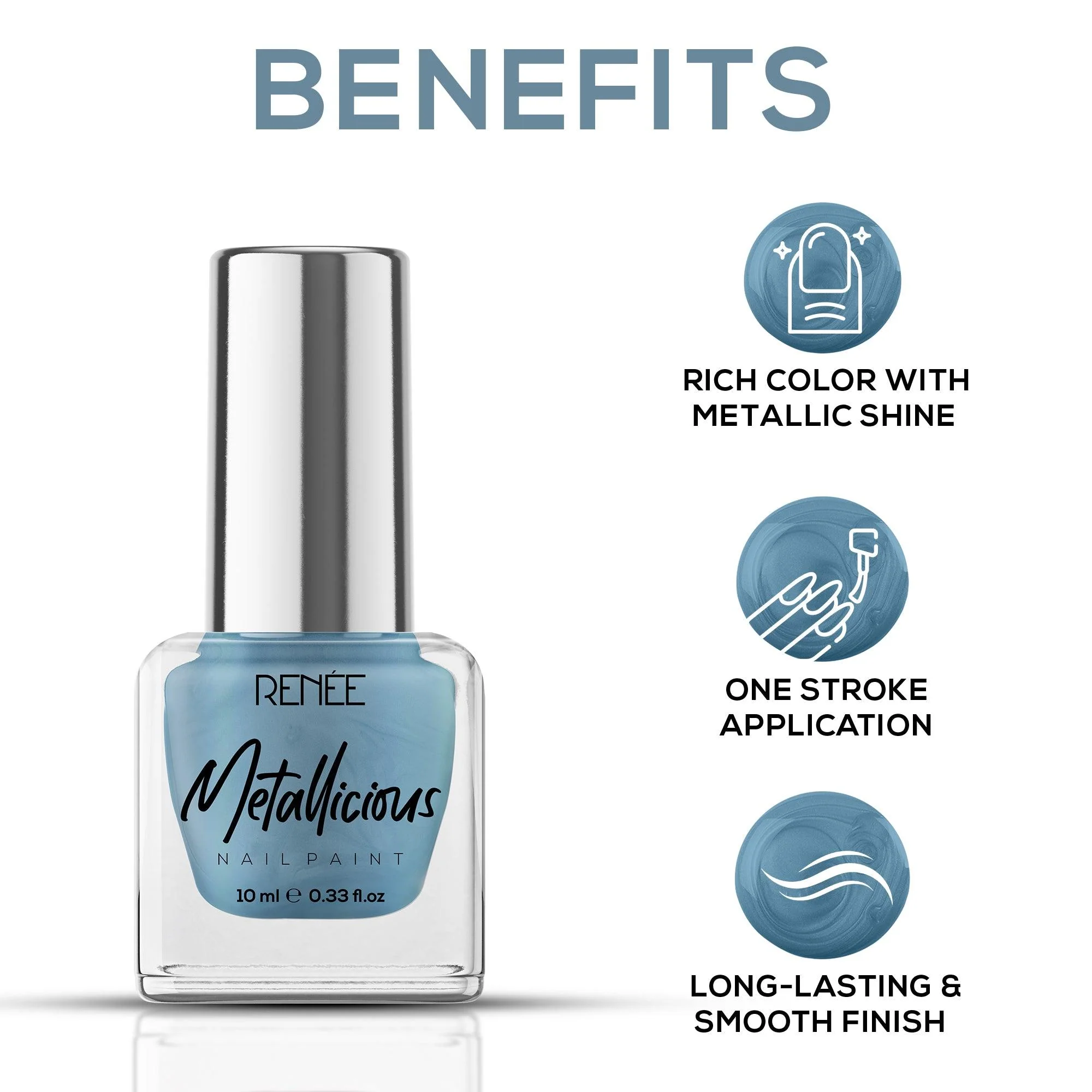 RENEE Metallicious Nail Paint 10ml - Image 54