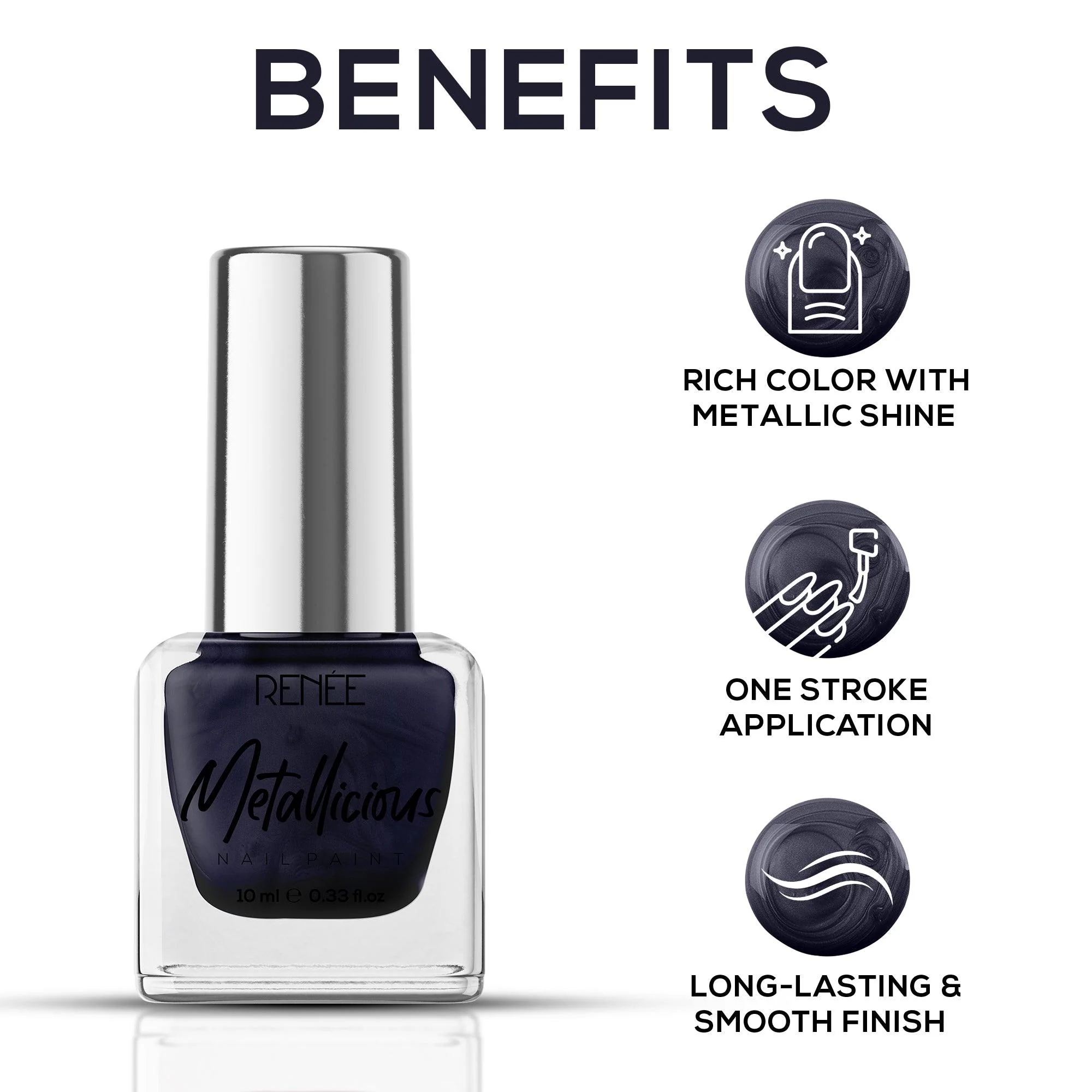 RENEE Metallicious Nail Paint 10ml - Image 59