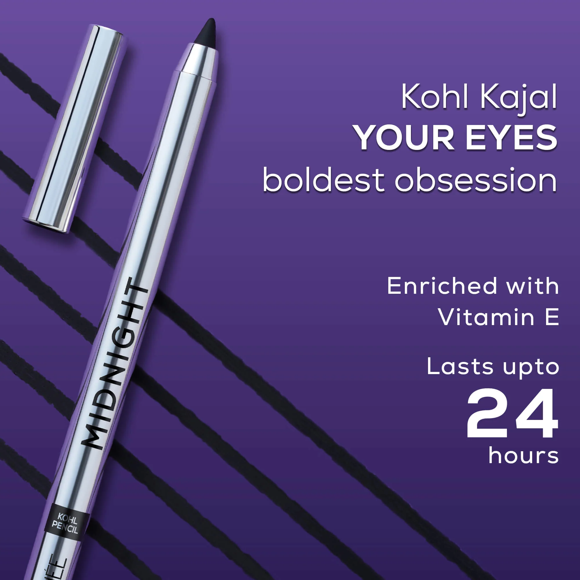 RENEE Midnight Kohl Kajal Pencil, 1.5g - Image 3