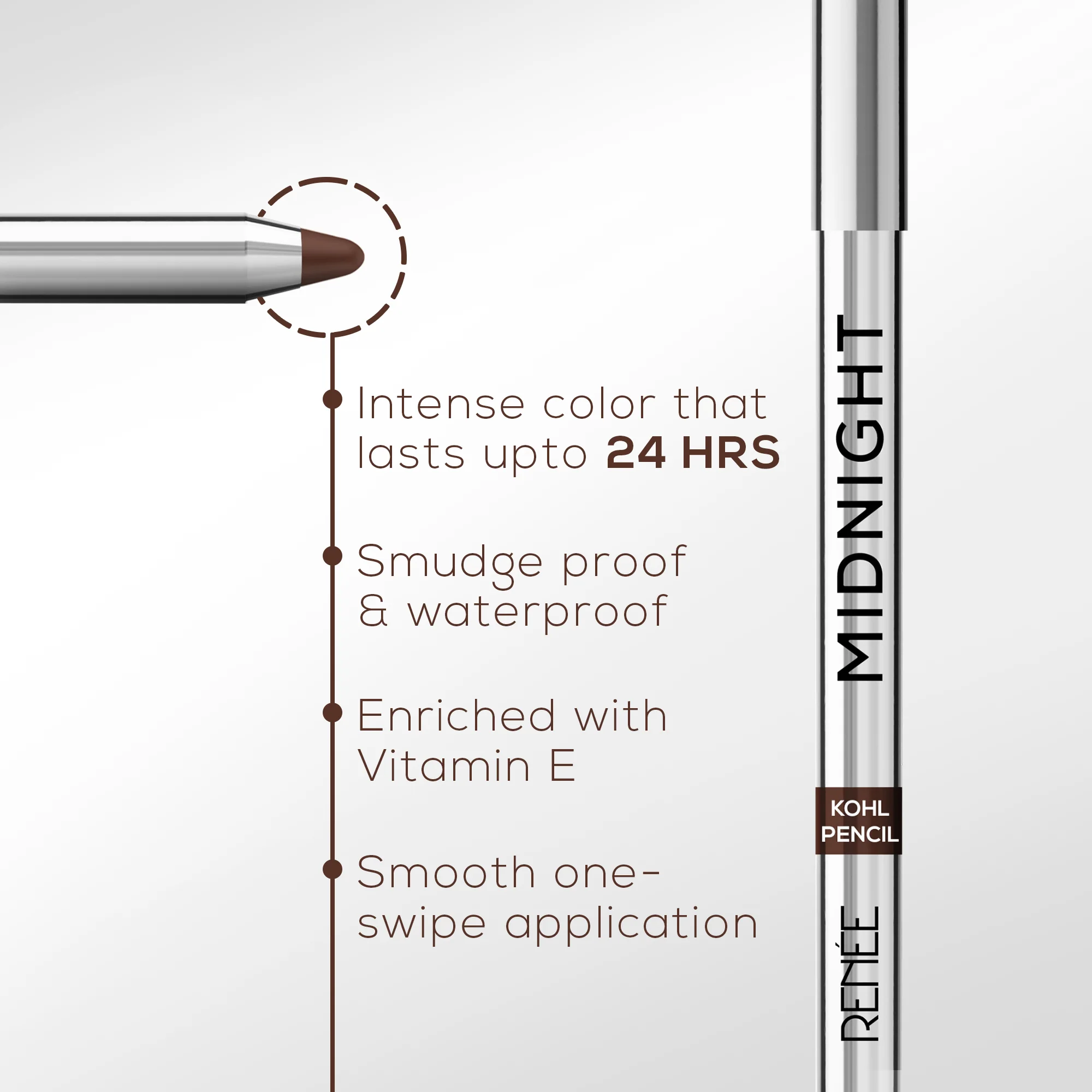 RENEE Midnight Kohl Kajal Pencil - 1.5 g - Image 13