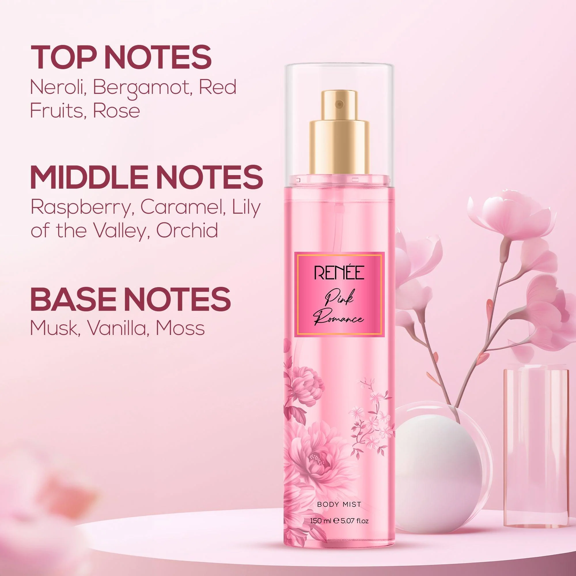 RENEE Pink Romance Body Mist, 150 ml - Image 4