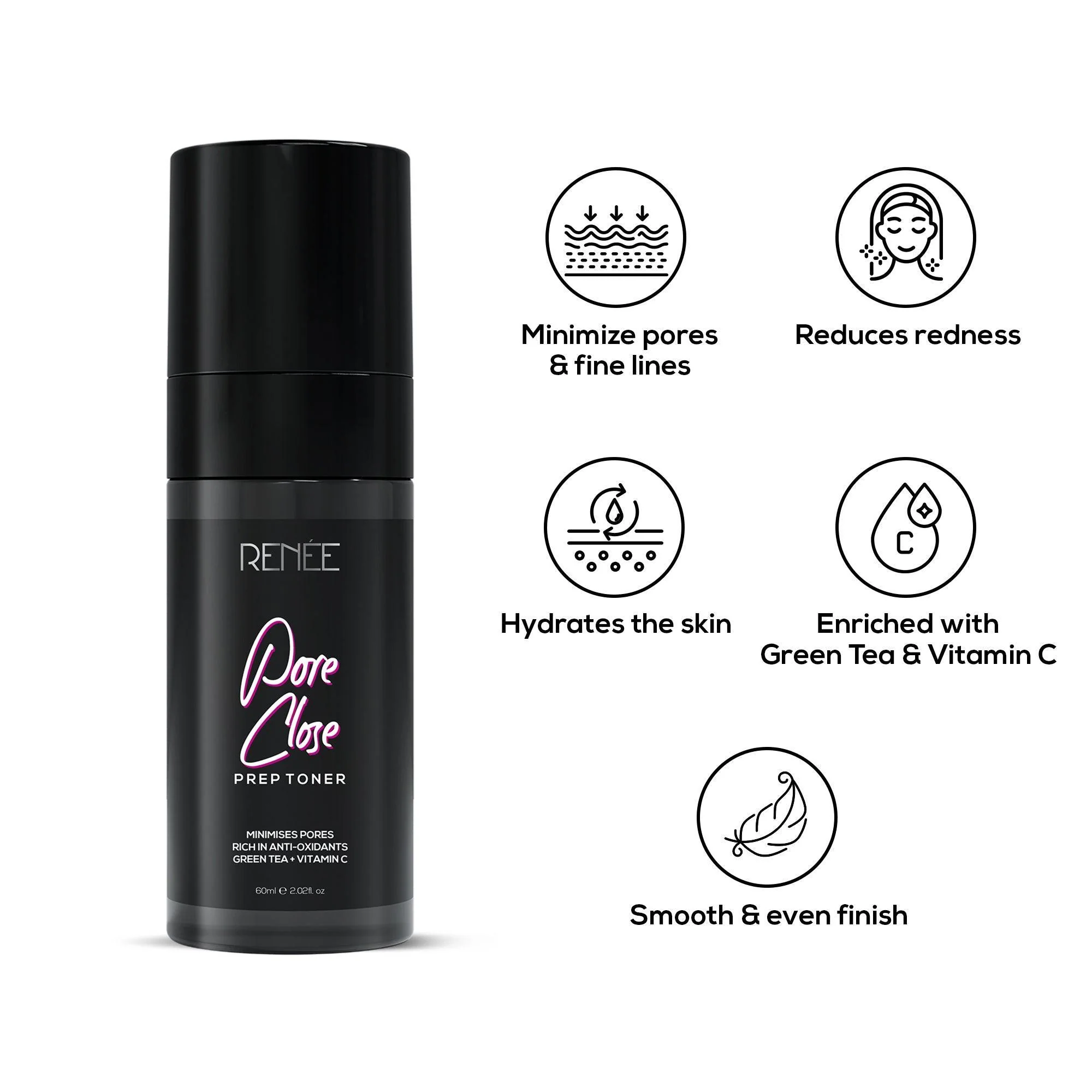 RENEE Pore Close Prep Toner, 60 ml - Image 3