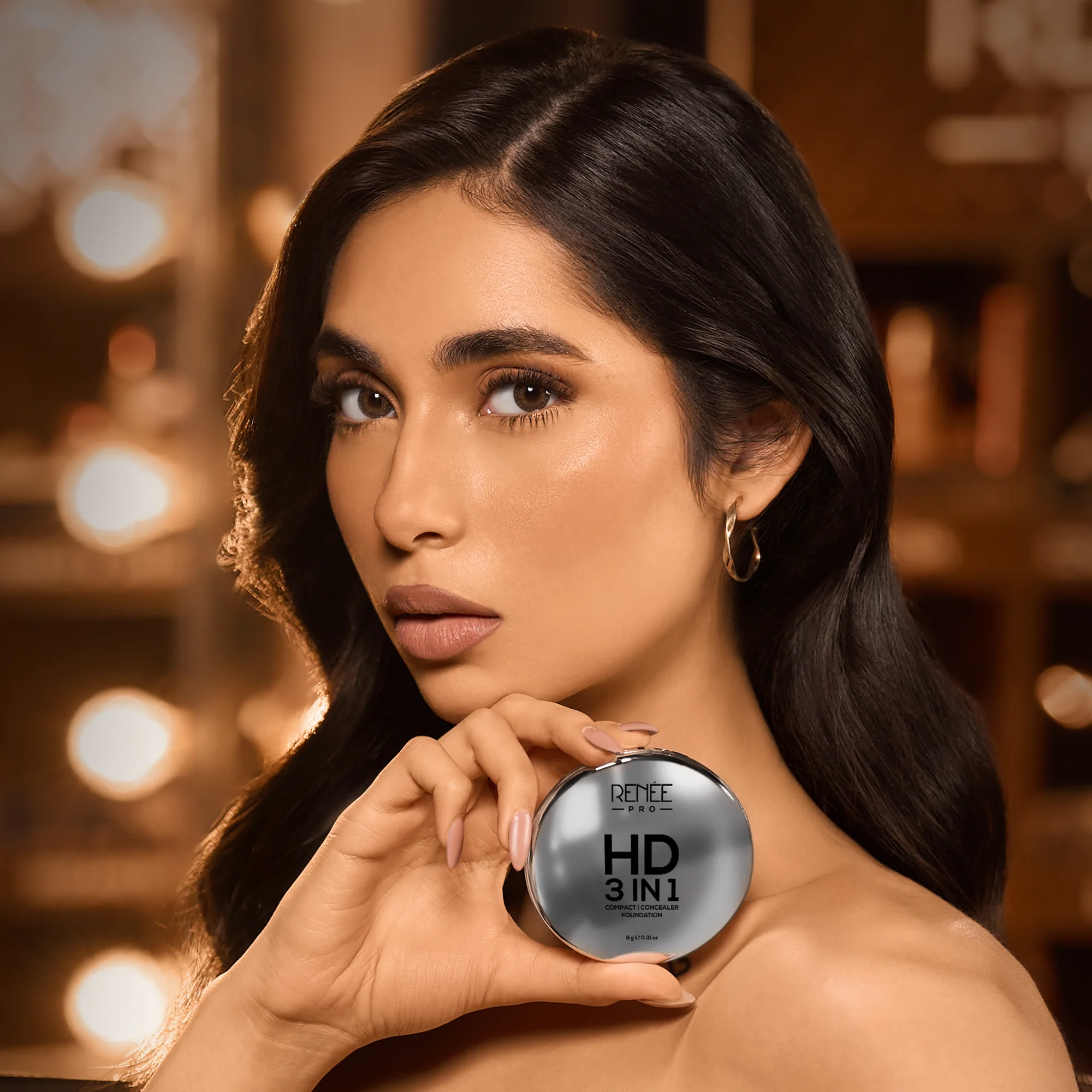 RENEE Pro HD 3-IN-1 Compact, Works as Concealer, Foundation & Powder With SPF 20, 9 g - Image 27